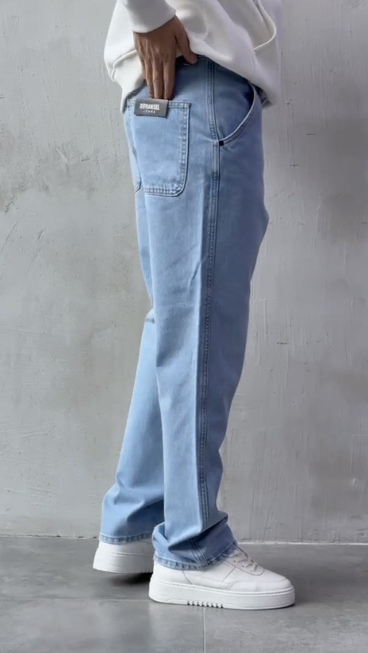 Soft Mavi Baggy Pantolon