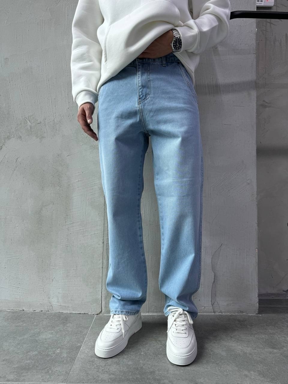 Soft Mavi Baggy Pantolon