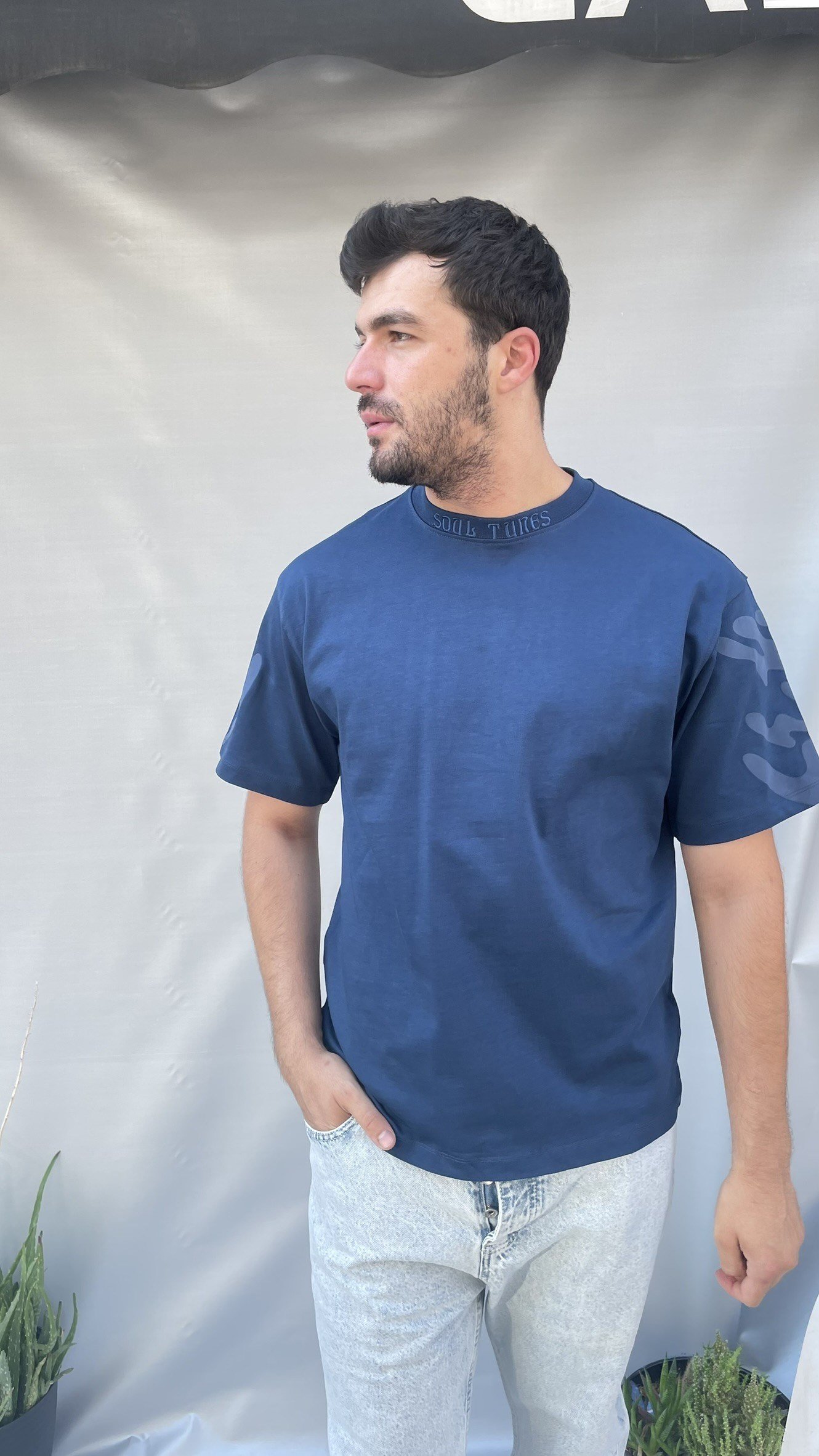 Soul Yaka Nakış Sırt Baskılı Oversize T-shirt