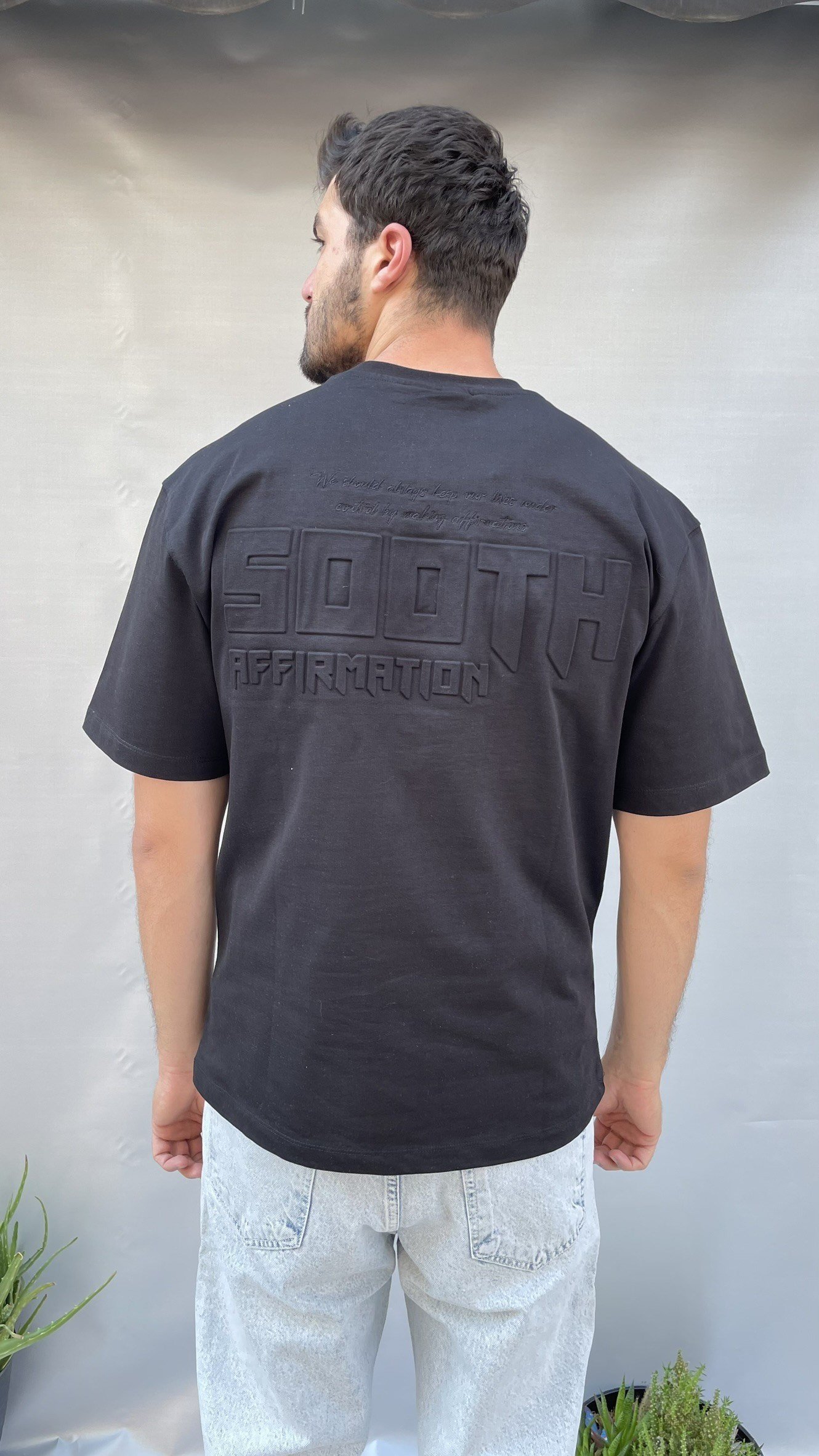 South Sırt Kabartma Baskı Oversize T-shirt