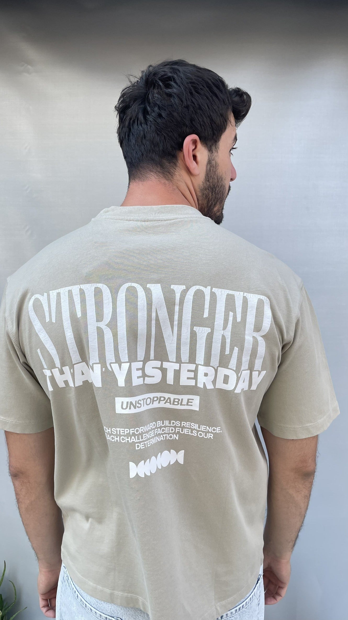 Stronger Sırt Baskı Oversize T-shirt