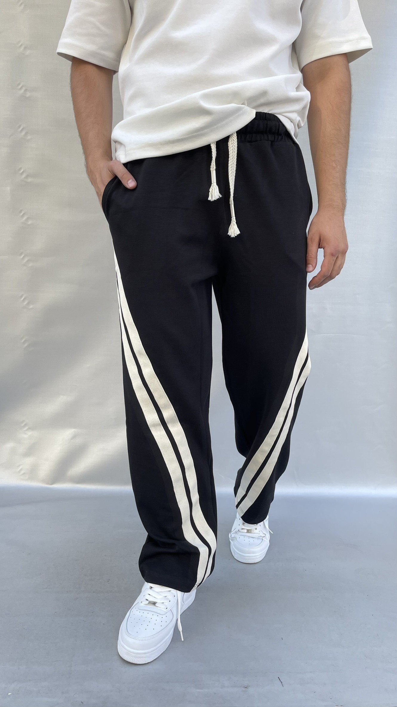 Tasarım Çizgi Detay Baggy Eşofman