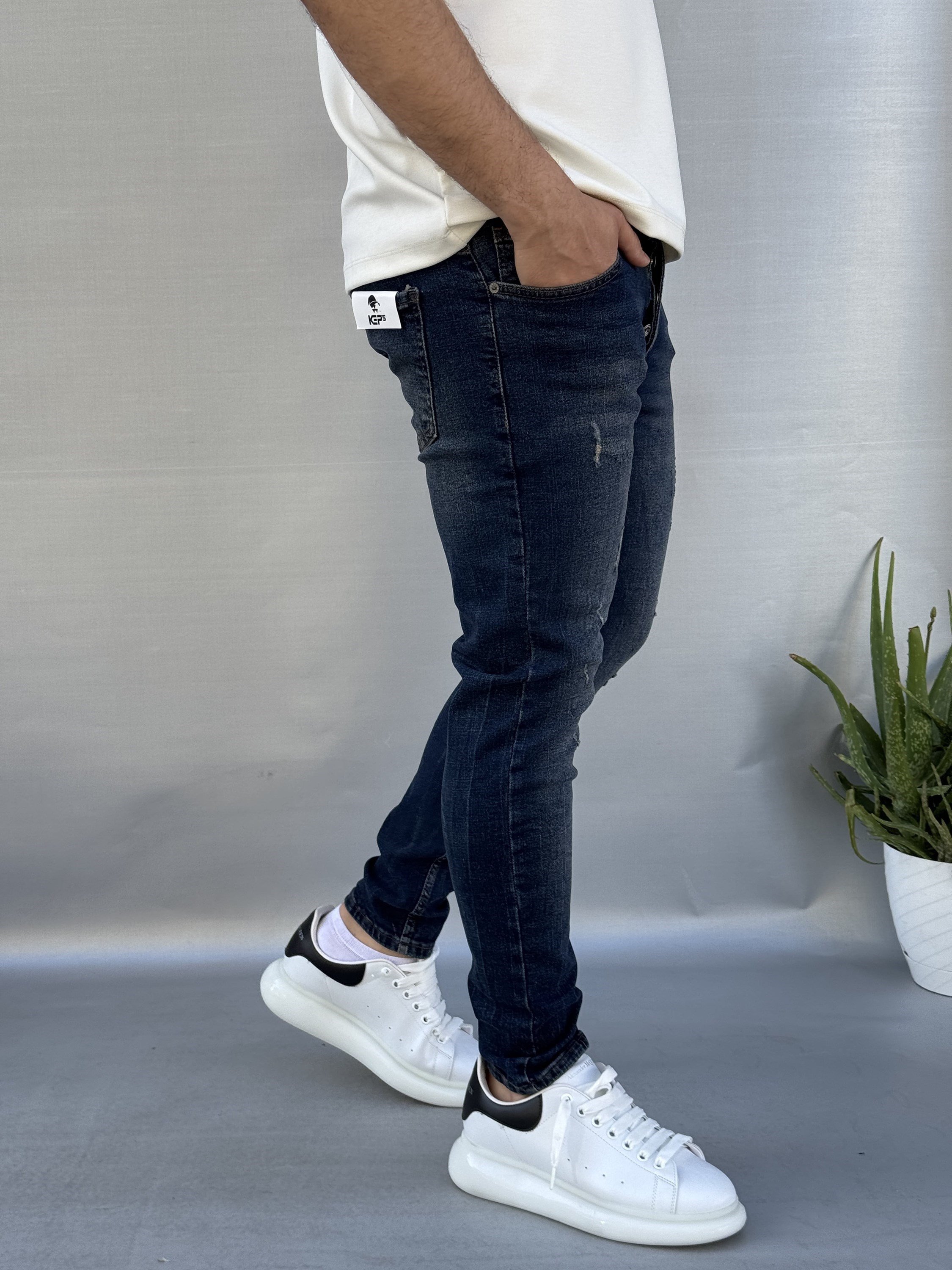Tırnak Detaylı Skinny Pantolon