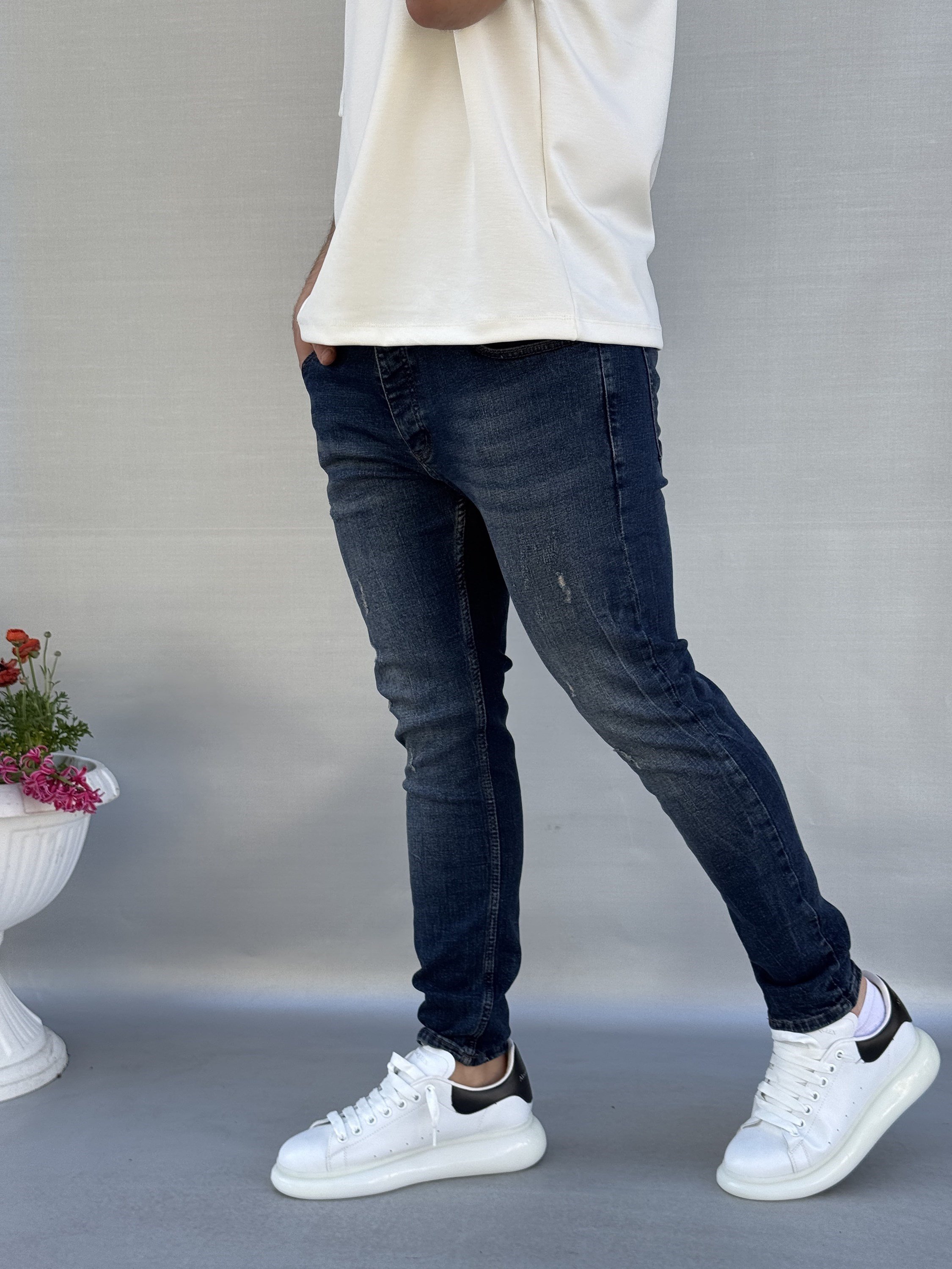 Tırnak Detaylı Skinny Pantolon