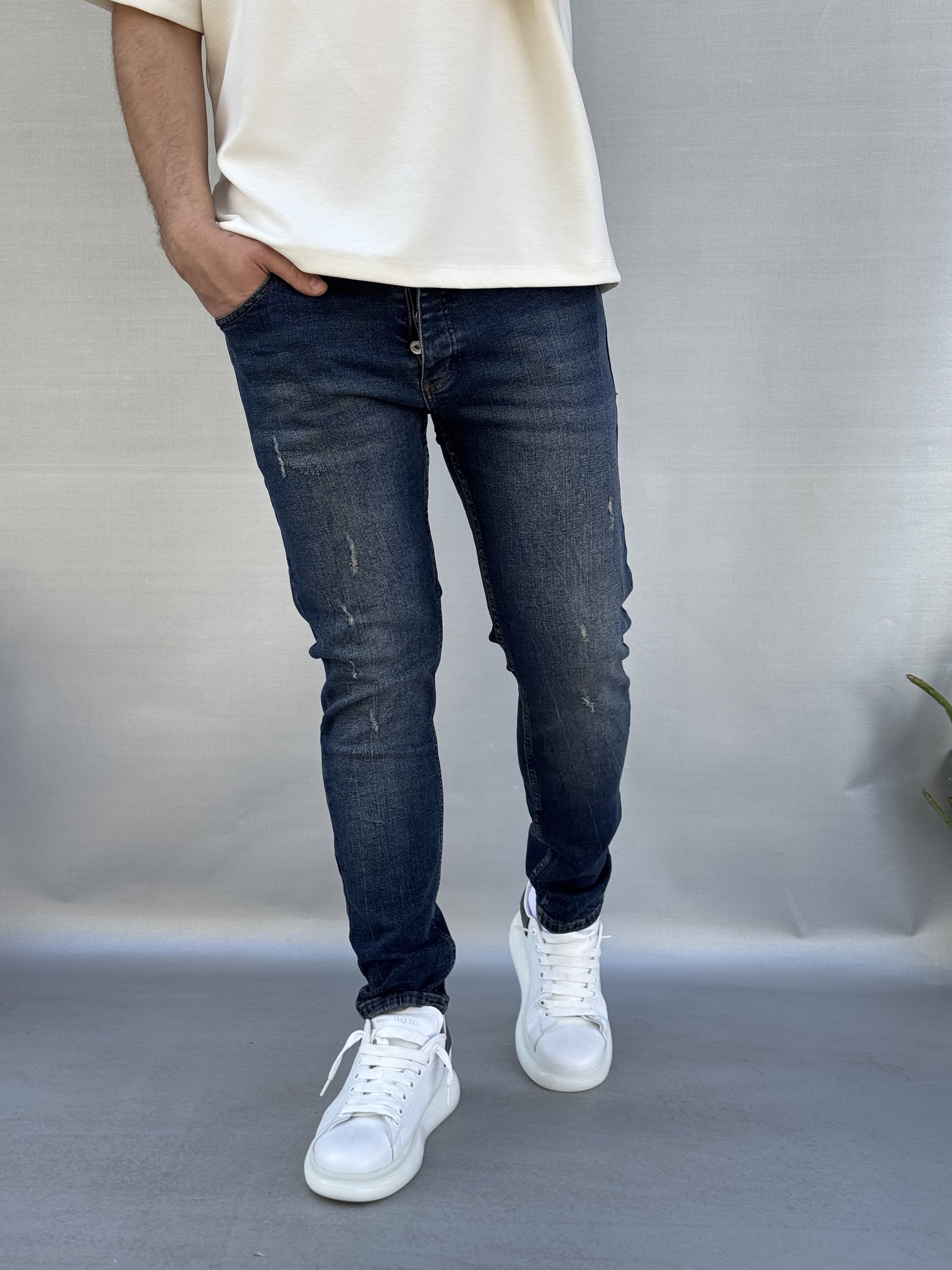 Tırnak Detaylı Skinny Pantolon