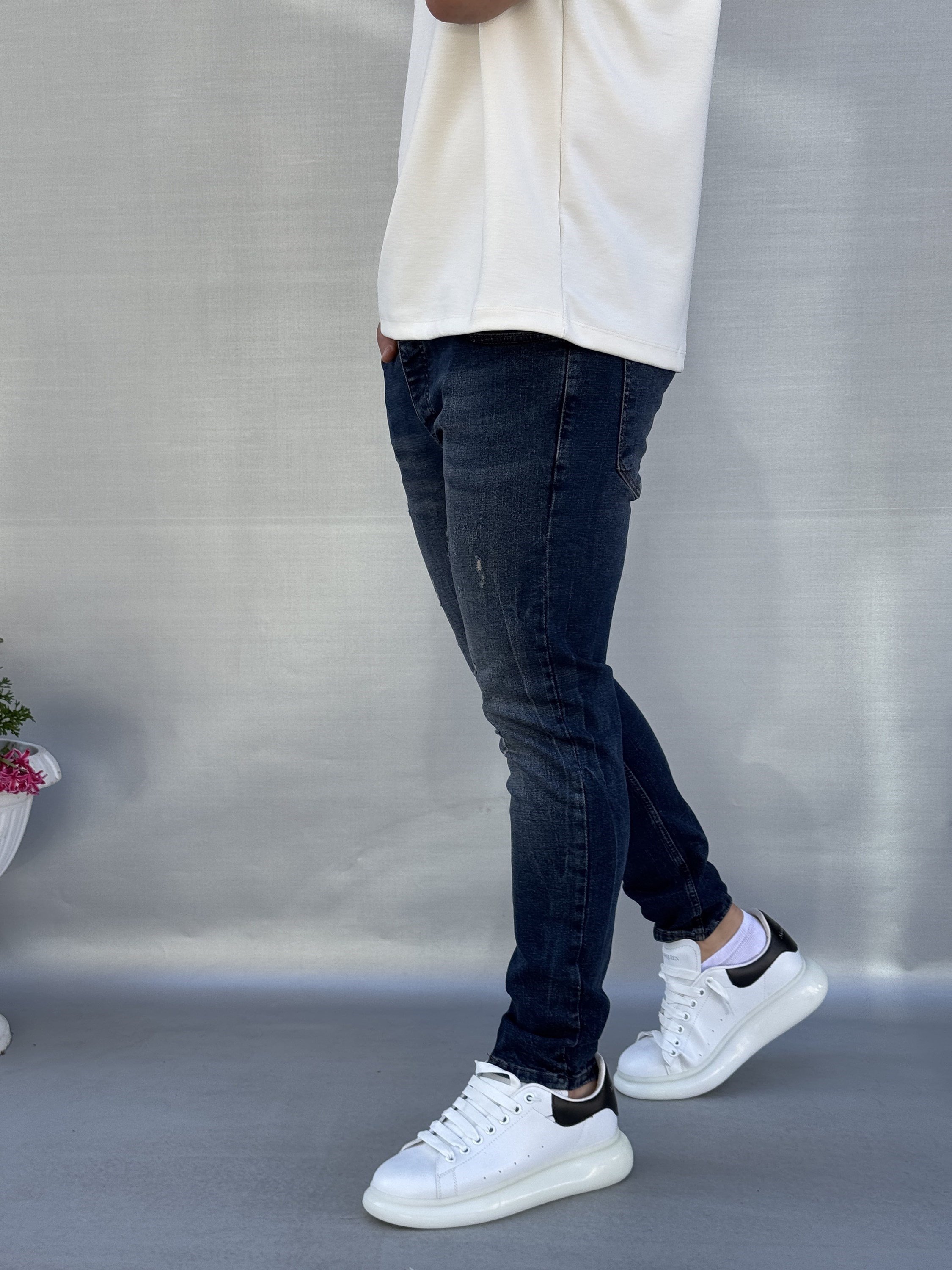 Tırnak Detaylı Skinny Pantolon
