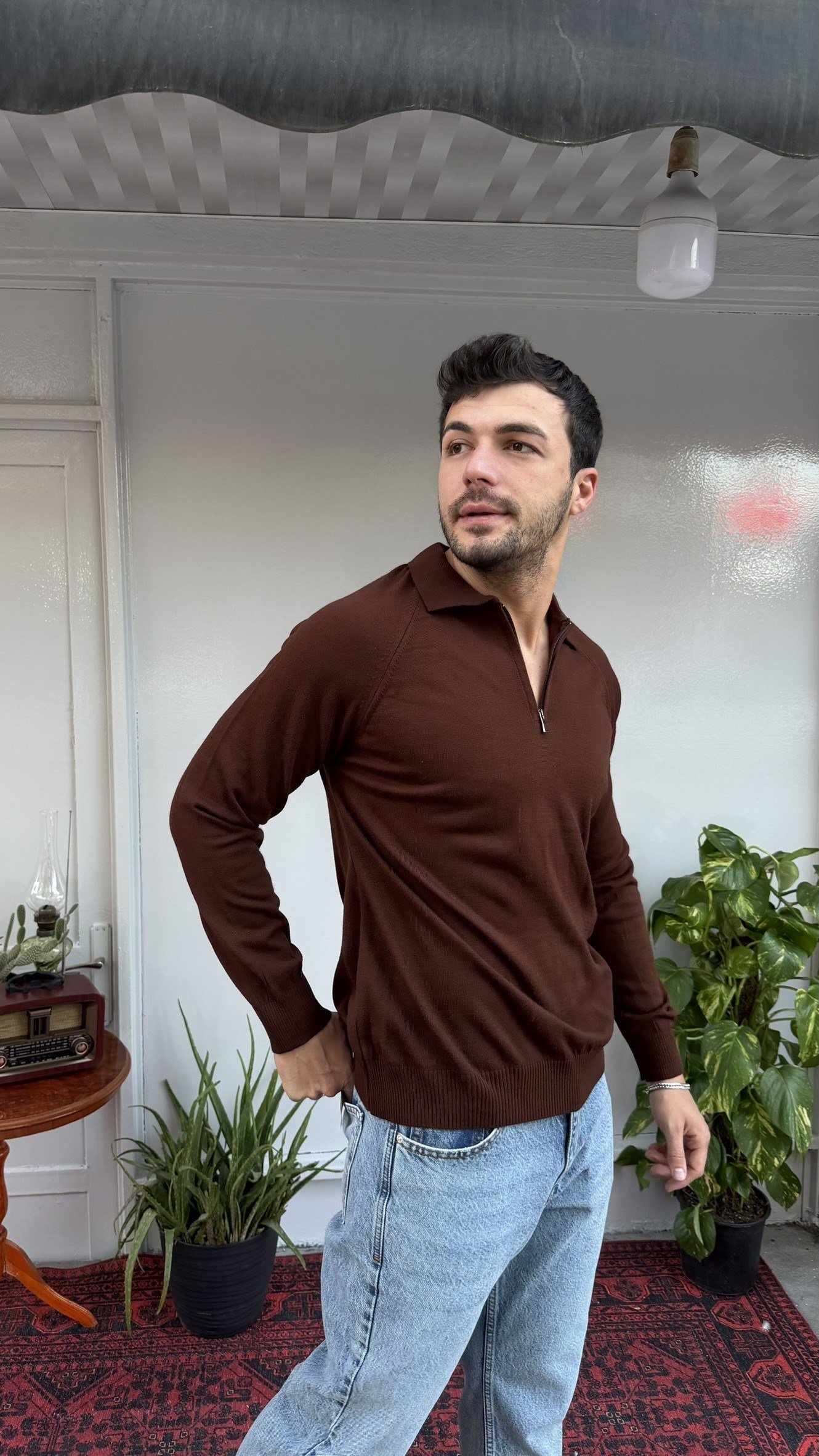 Wong Fermuarlı Triko