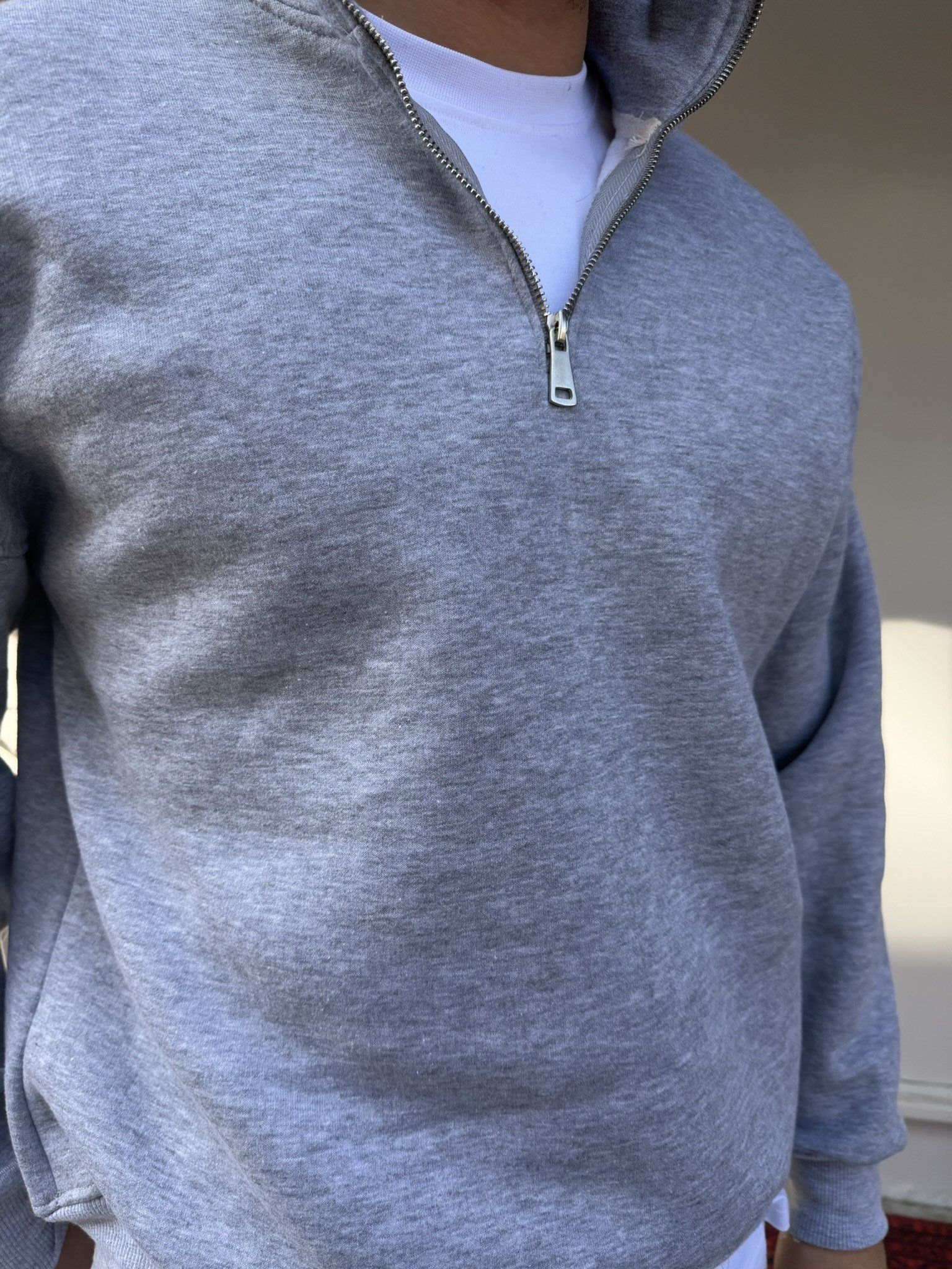 Wong Şardonlu Yarım Fermuar Sweat