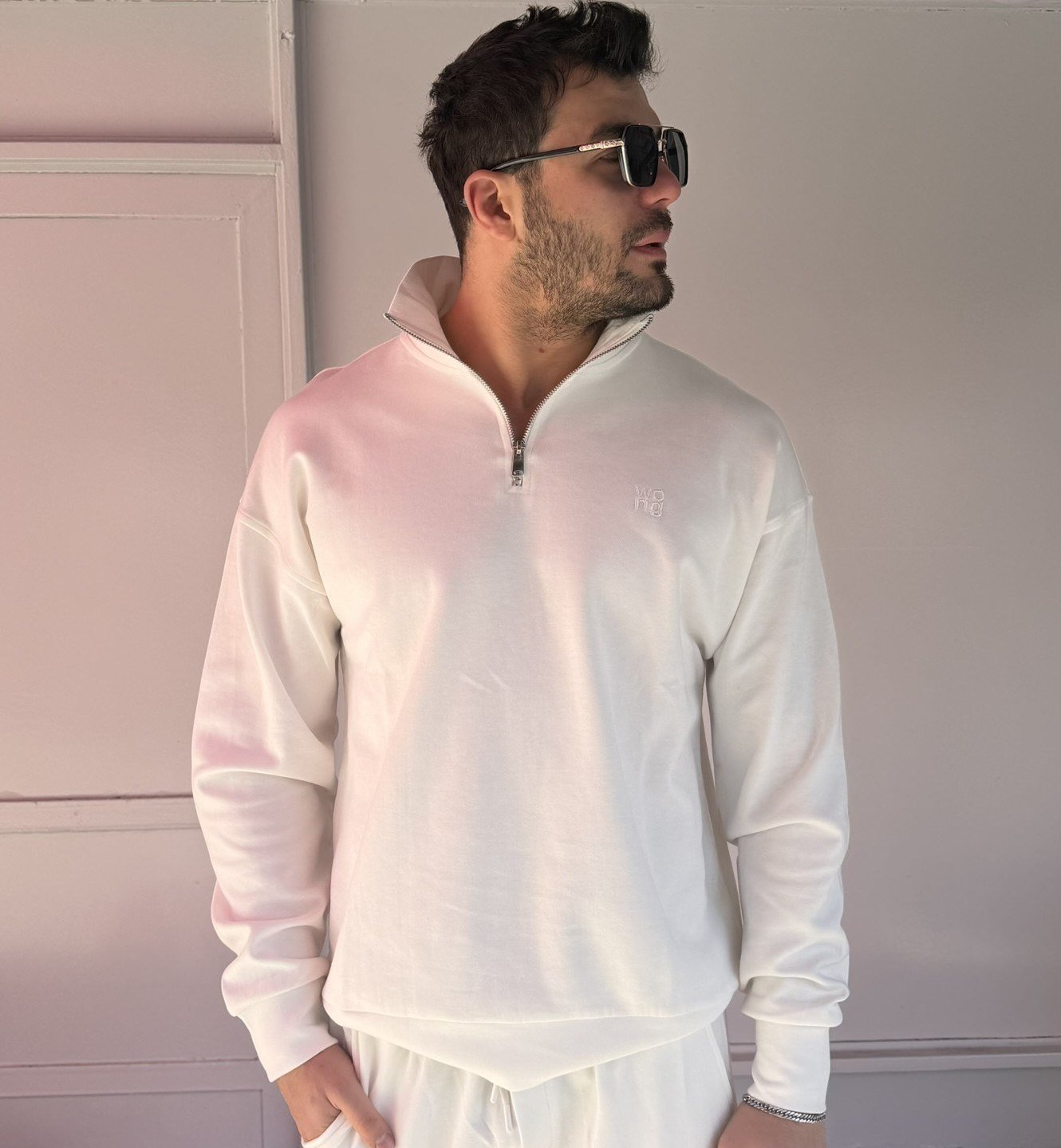 Wong Şardonsuz Yarım Fermuarlı Sweat