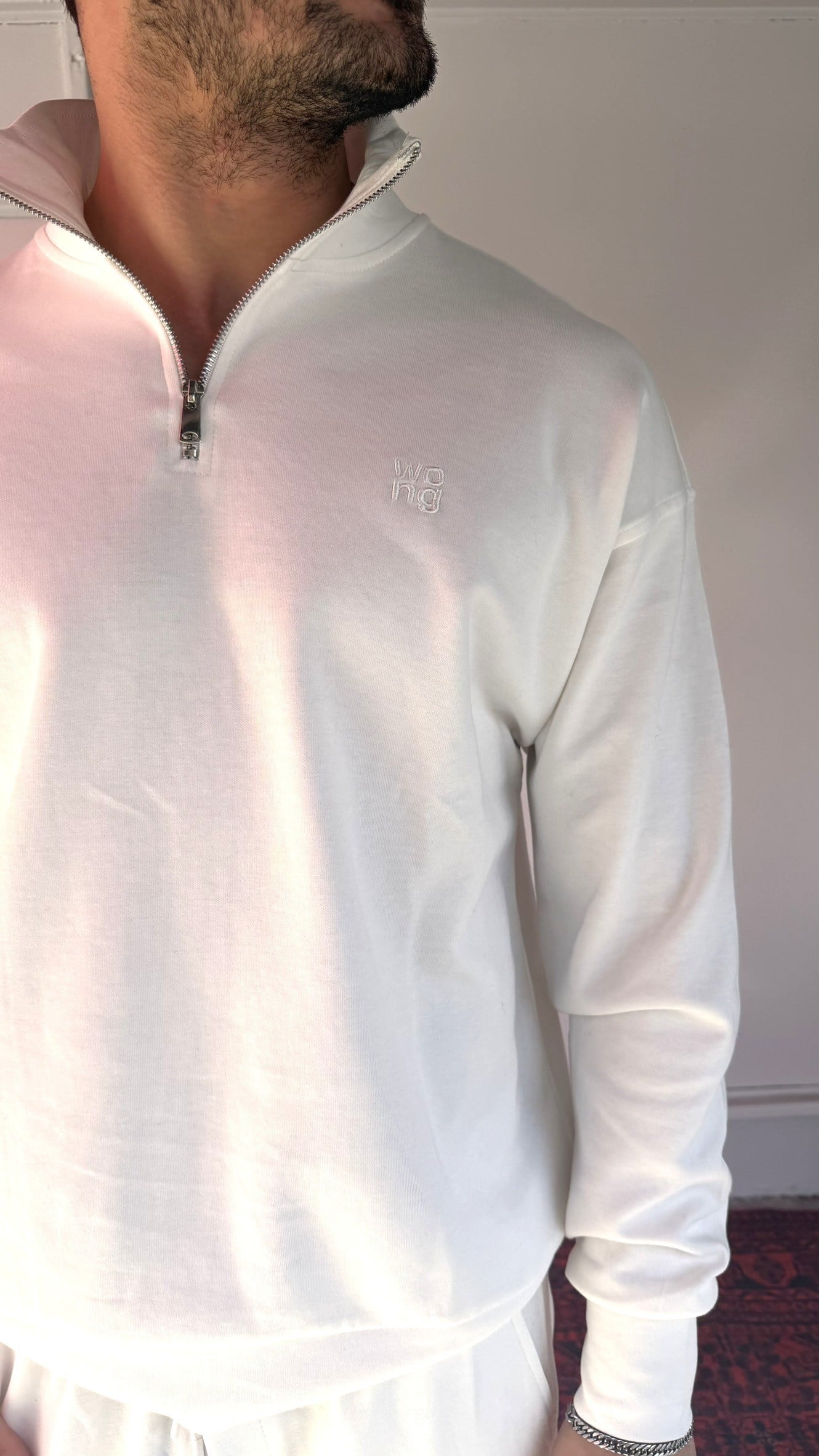 Wong Şardonsuz Yarım Fermuarlı Sweat