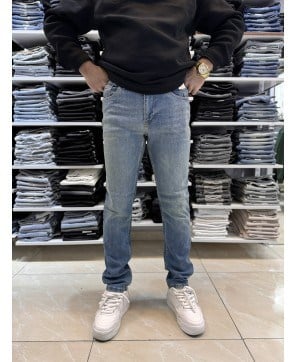 Yeşil Yıkamalı Mavi Slim Fit Jean 116CslMa