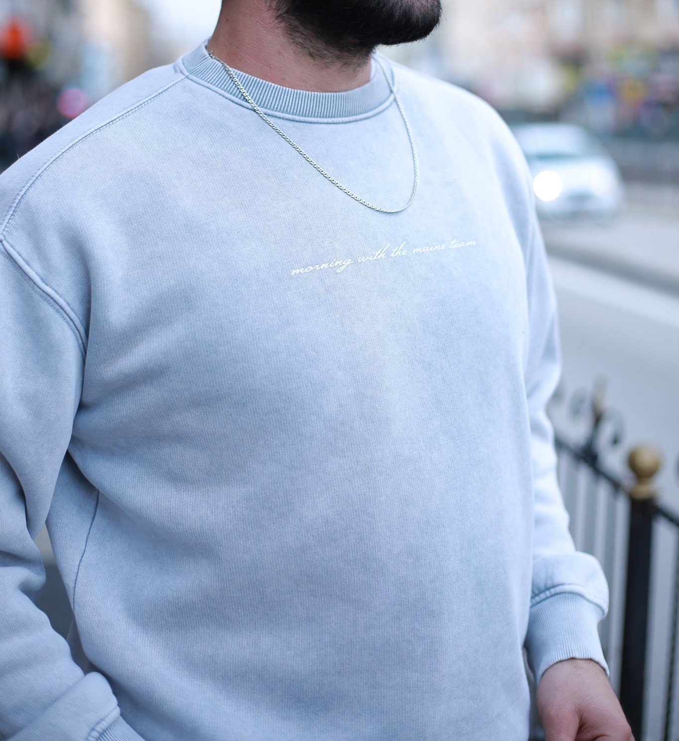 Yıkamalı Yazı Detay Sweat