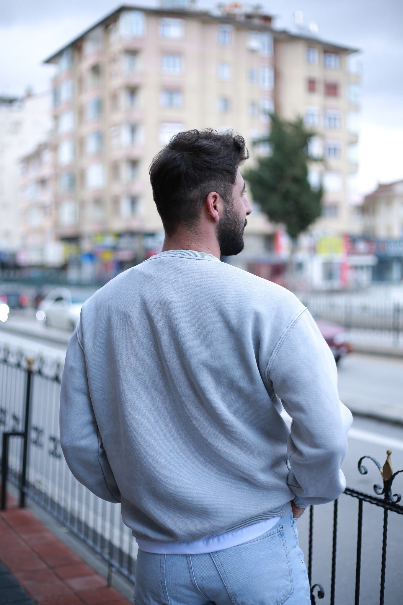 Yıkamalı Yazı Detay Sweat