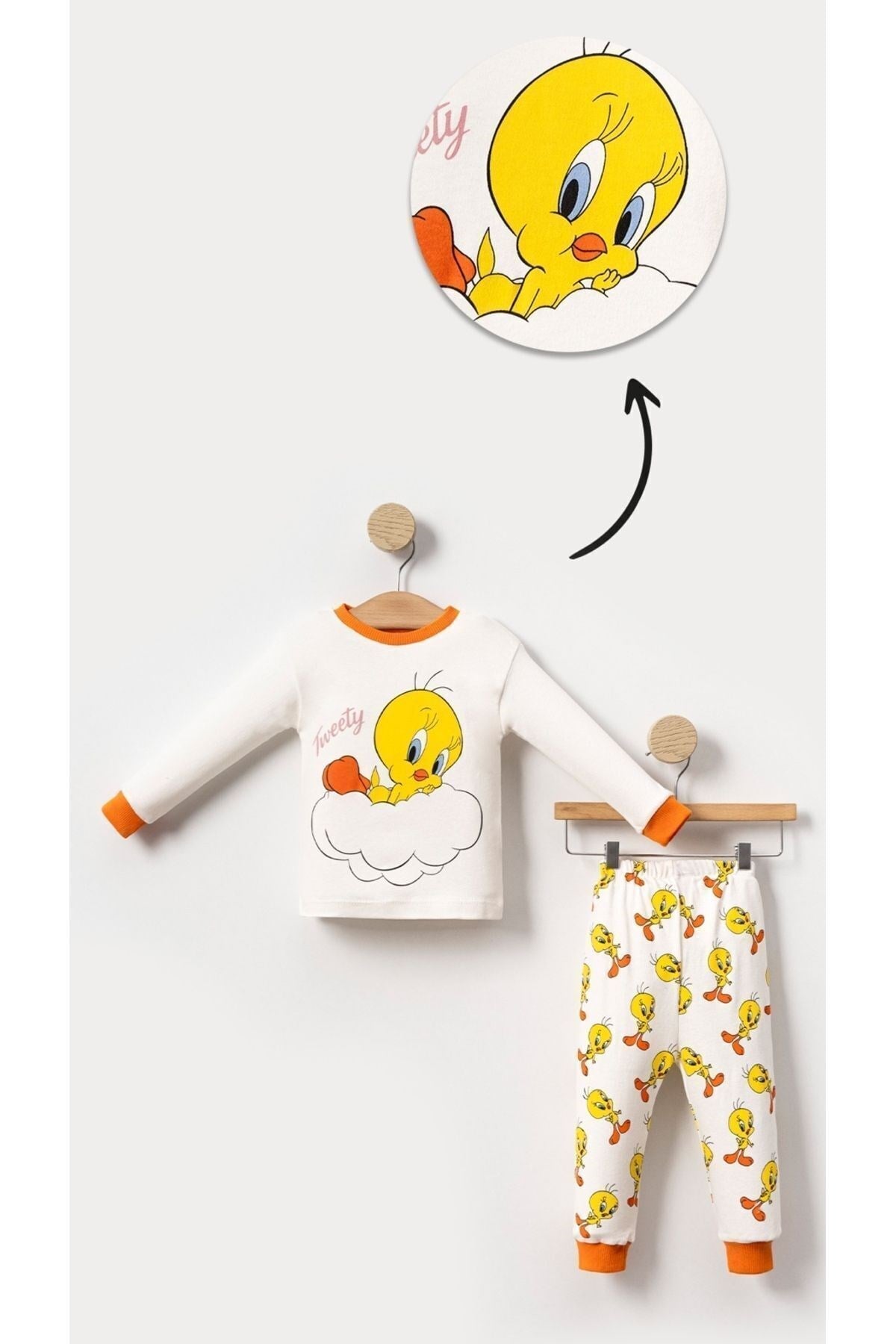 0-4 Yaş Özel Karikatür Baskılı Bebek Ve Çocuk Pijama Seti - Geniş Yaka & Özel Beden Seçenekleri