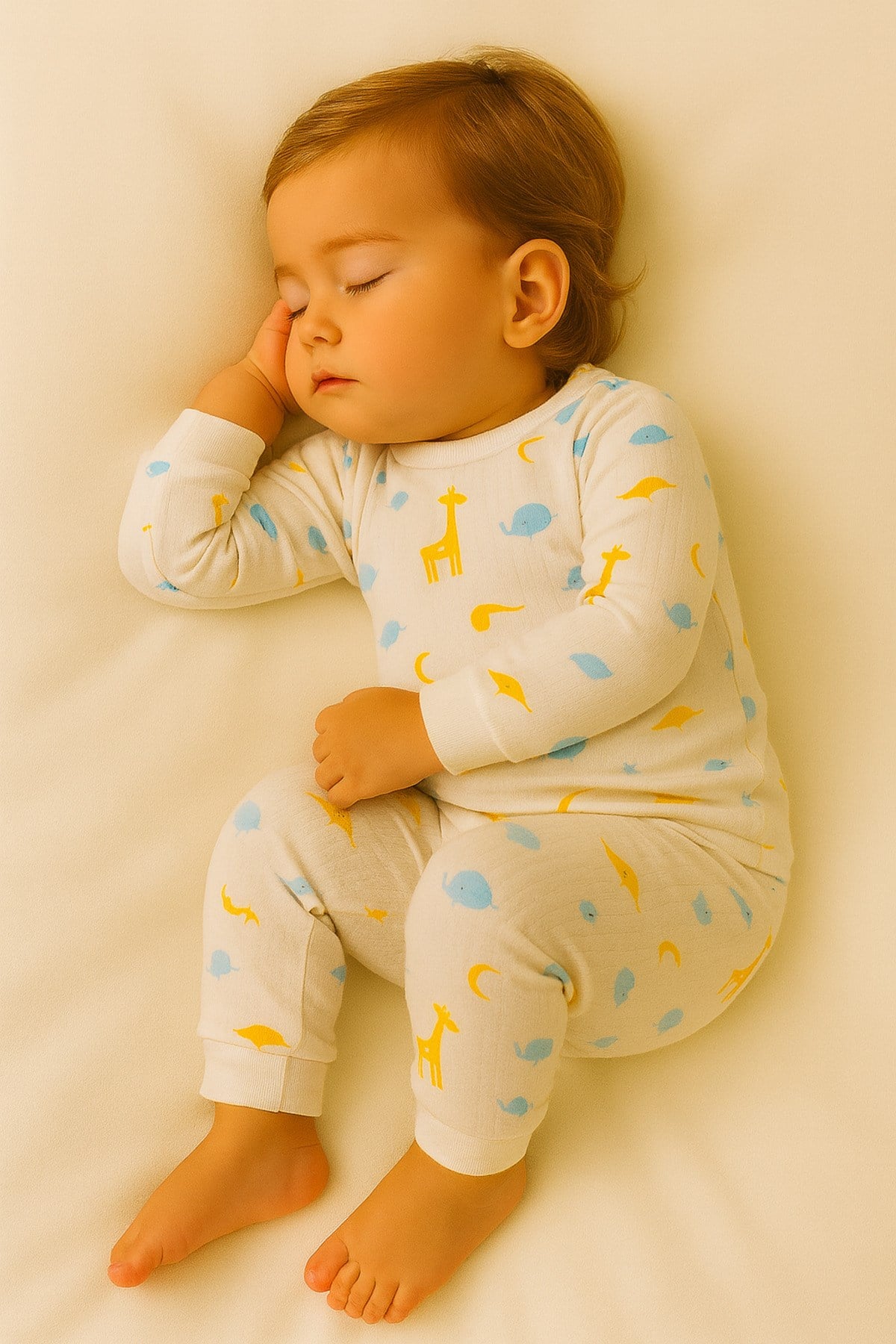 %100 pamuk çocuk alt üst pijama takımı