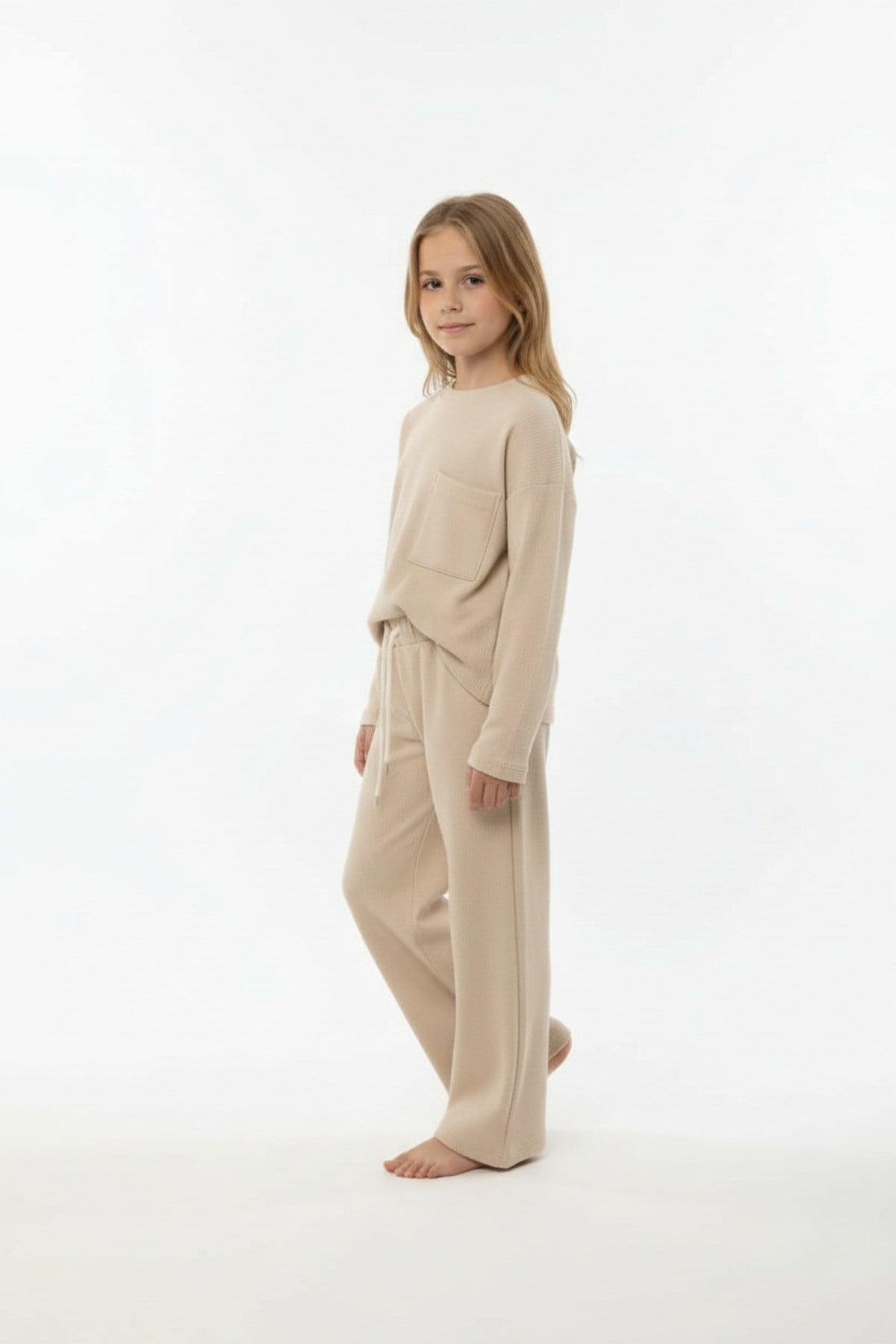 %100 Pamuk Çocuk Oversize Alt Üst Takım - Unisex Rahat Kalıp