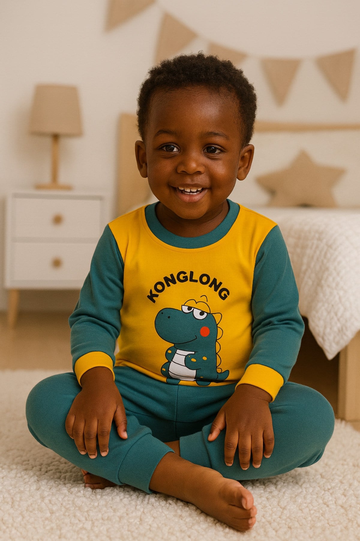 çocuk mevsimlik penye pijama takımı