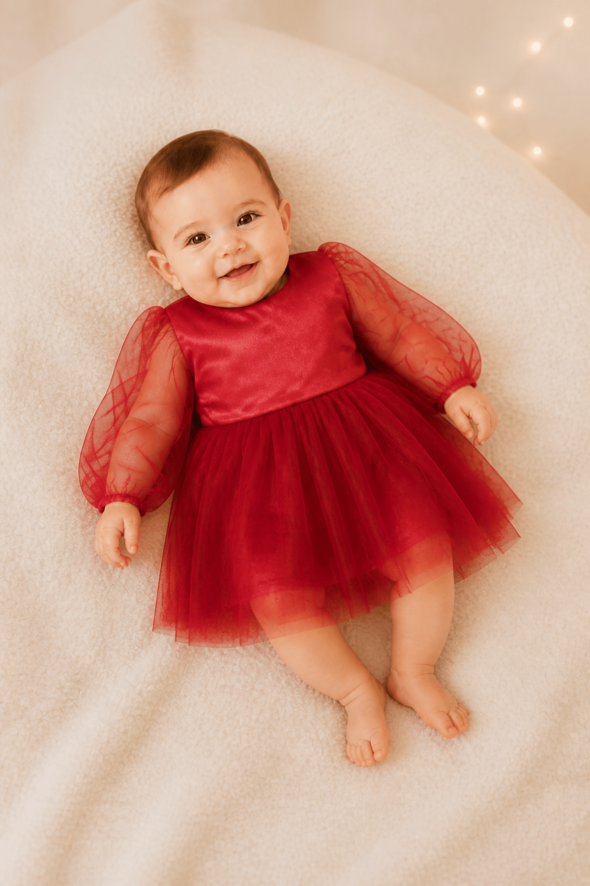 kız bebek 6 ay kınası ve 1 yaş doğum günü konsept elbise