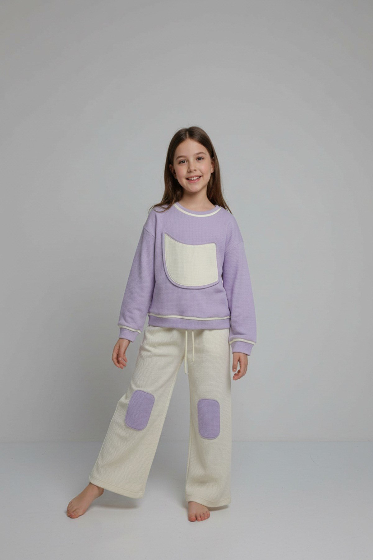 unisex çocuk %100 pamuk alt üst takım