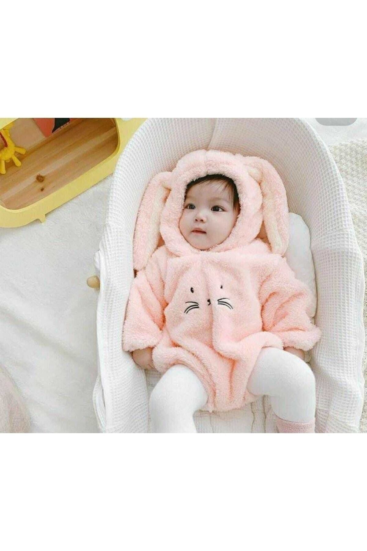 Welsoft Peluş Unisex Kışlık Bebek Çıtçıtlı Badi