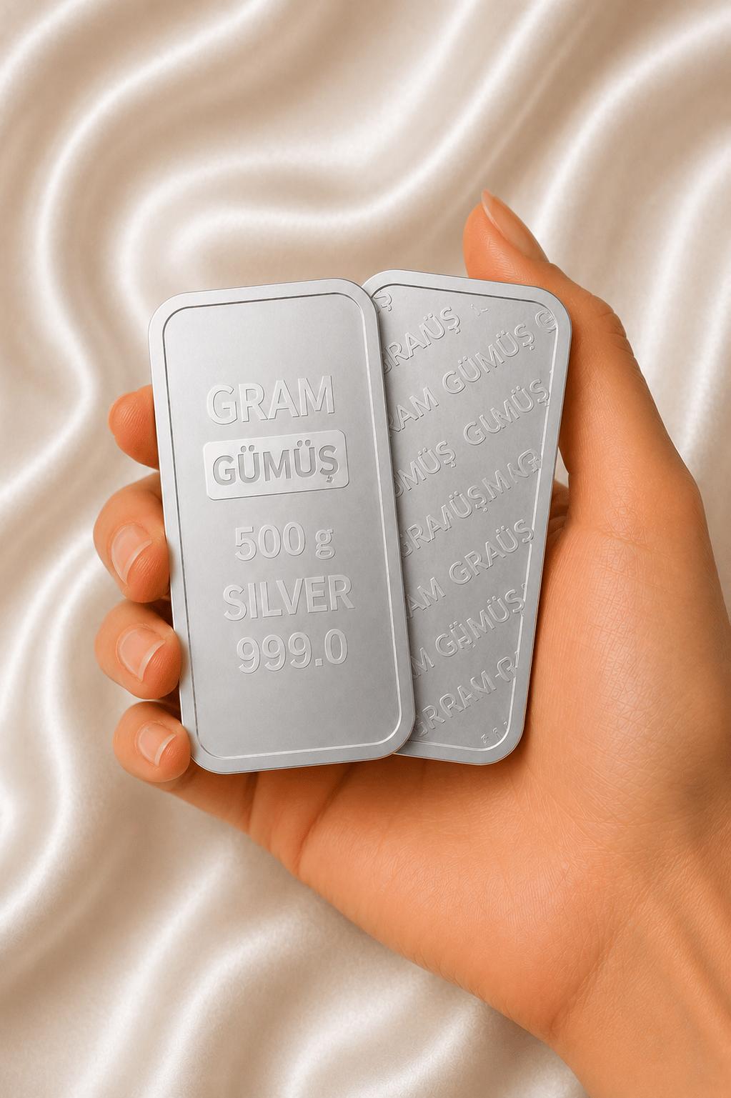 500 Gr (Gram) Külçe (999,0) Gümüş – Yatırımlık Gümüş