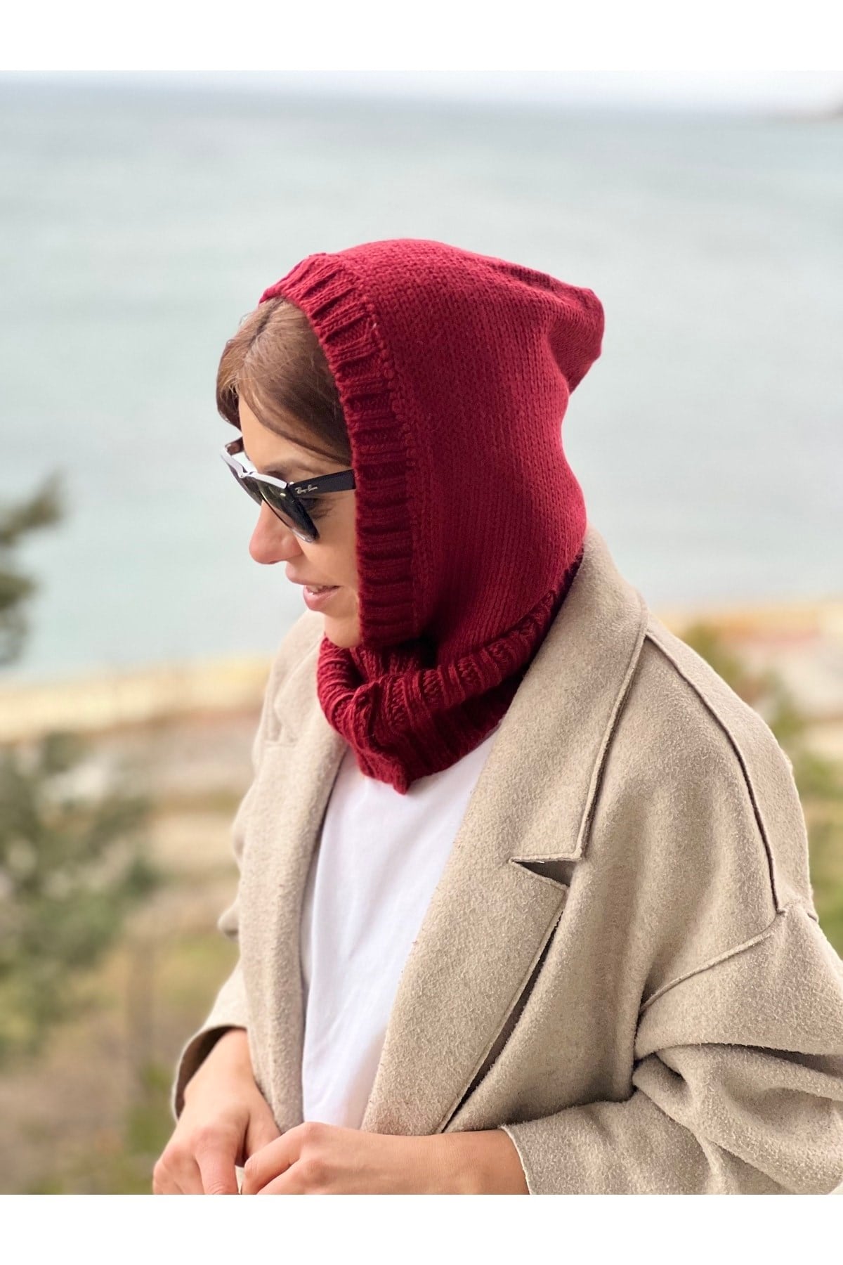 Bordo Balaclava Bere Boyunluk