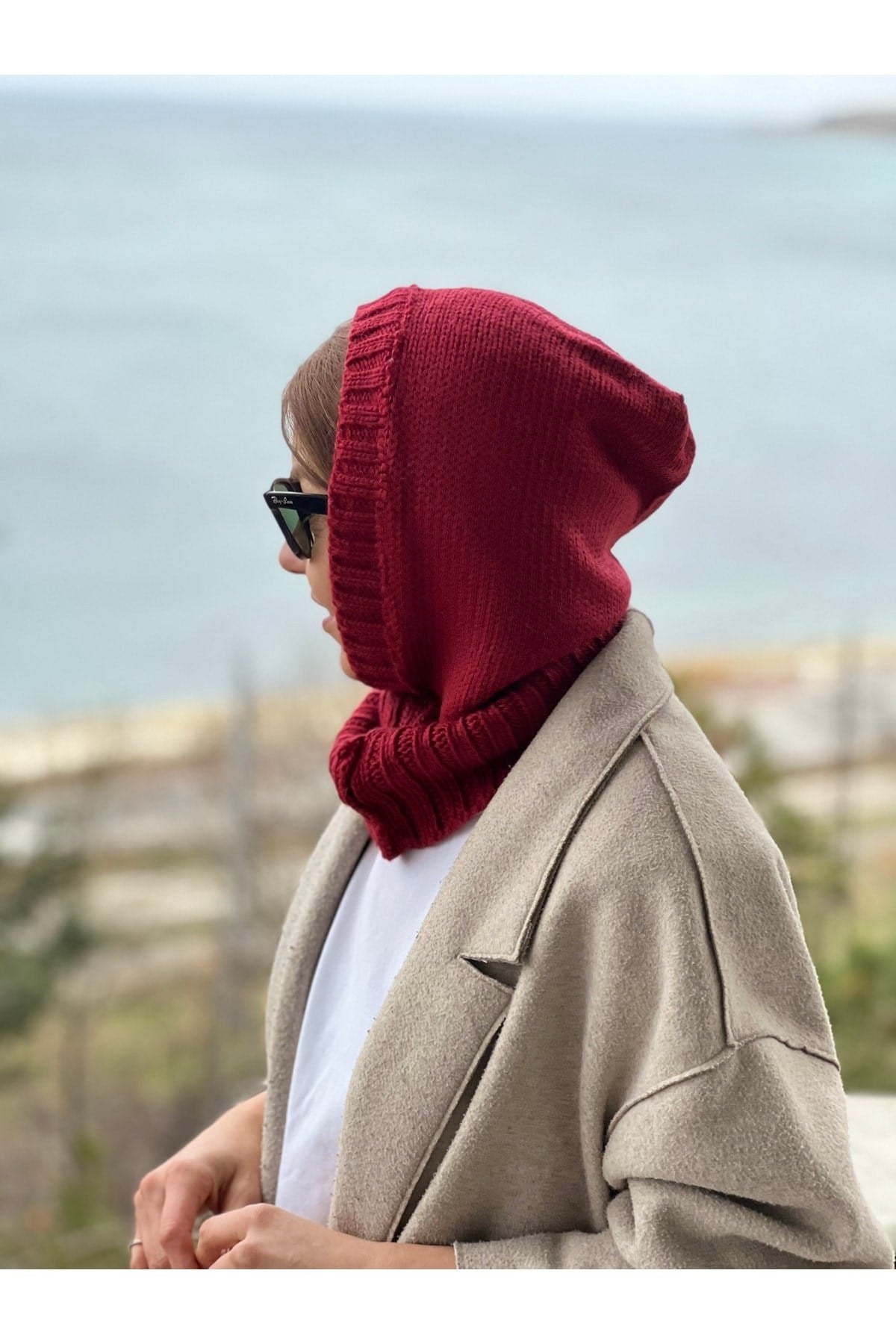 Bordo Balaclava Bere Boyunluk
