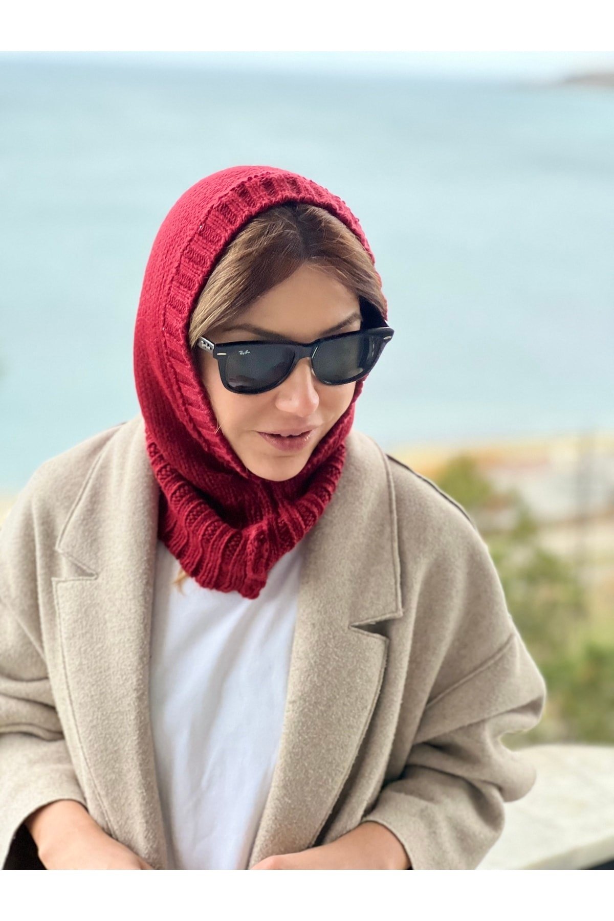 Bordo Balaclava Bere Boyunluk