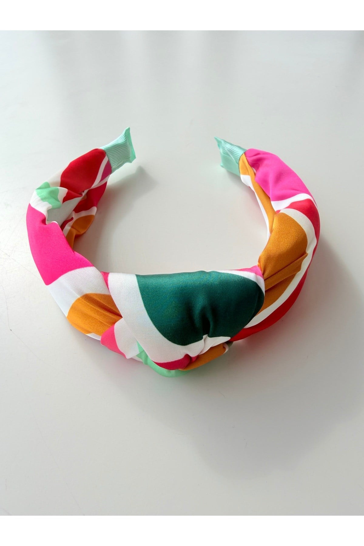 Desenli Düğümlü Taç Bandana Saç Aksesuarı