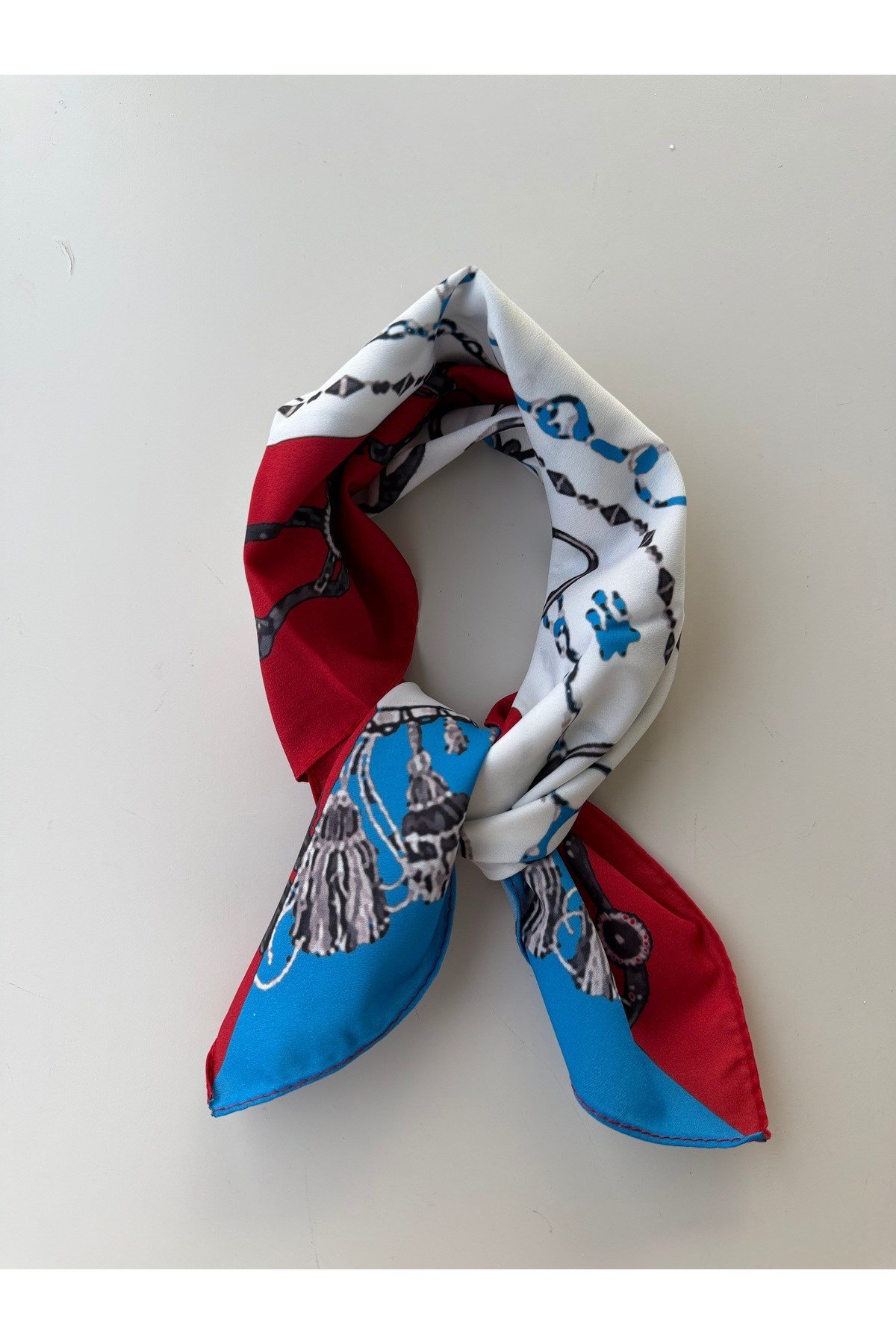 Desenli Fular Bandana 50x50 Kadın Giyim Aksesuar