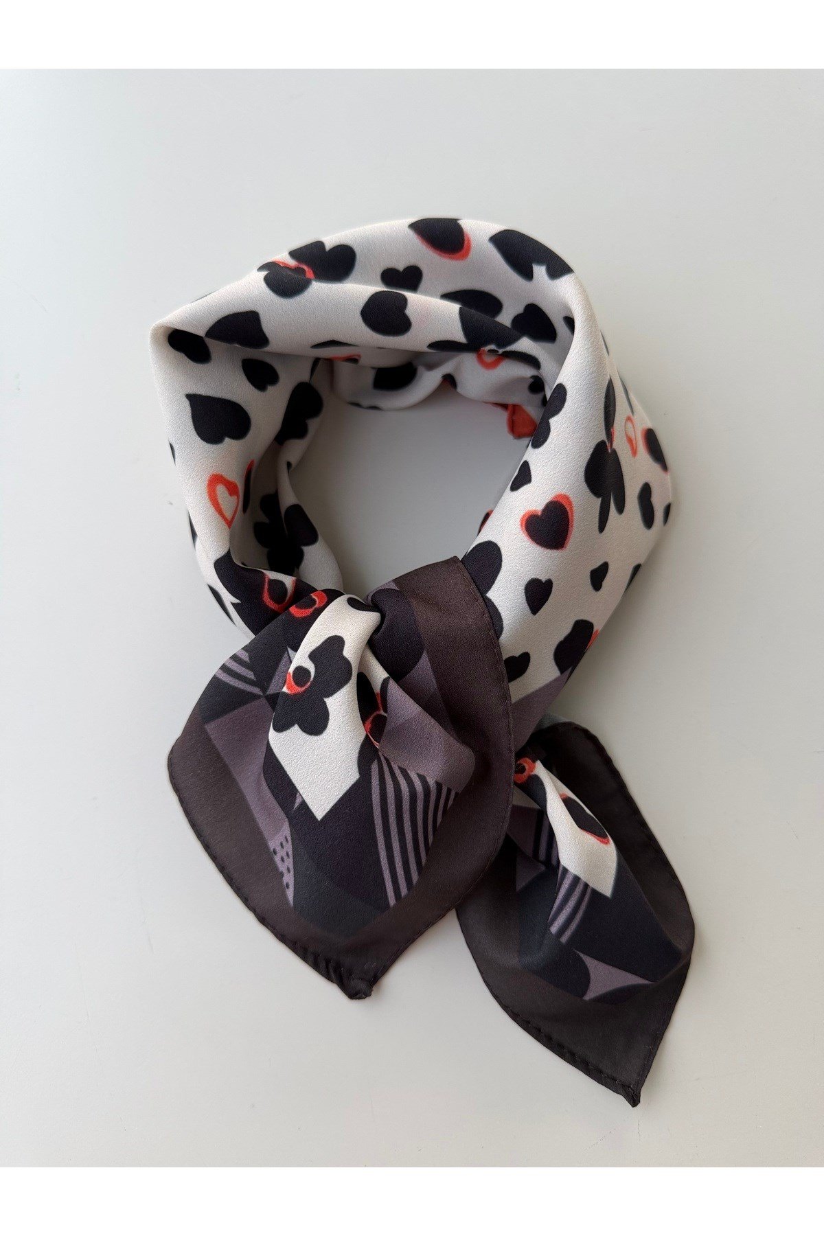 Desenli Fular Bandana 50x50 Kadın Giyim Aksesuar