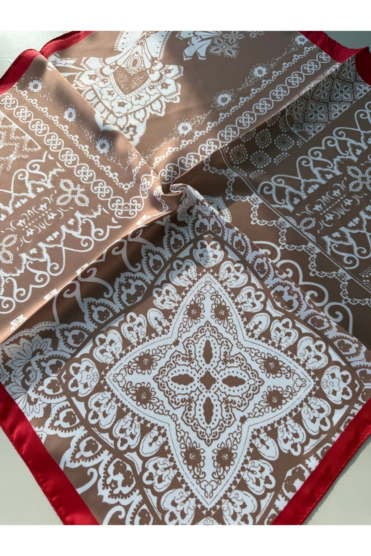 Desenli Fular Bandana 50x50cm Kadın Giyim Aksesuar