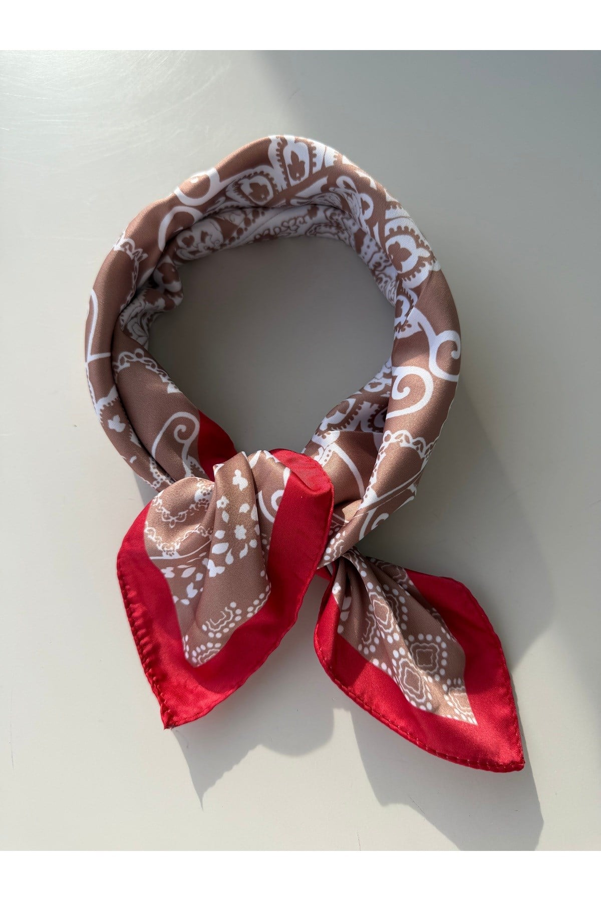 Desenli Fular Bandana 50x50cm Kadın Giyim Aksesuar