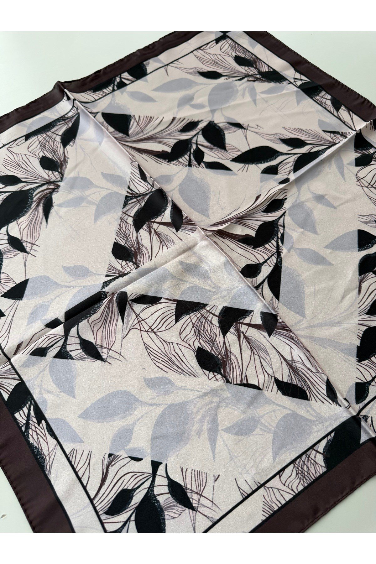 Desenli Renkli Fular Bandana 50x50 cm Kadın Giyim Aksesuar