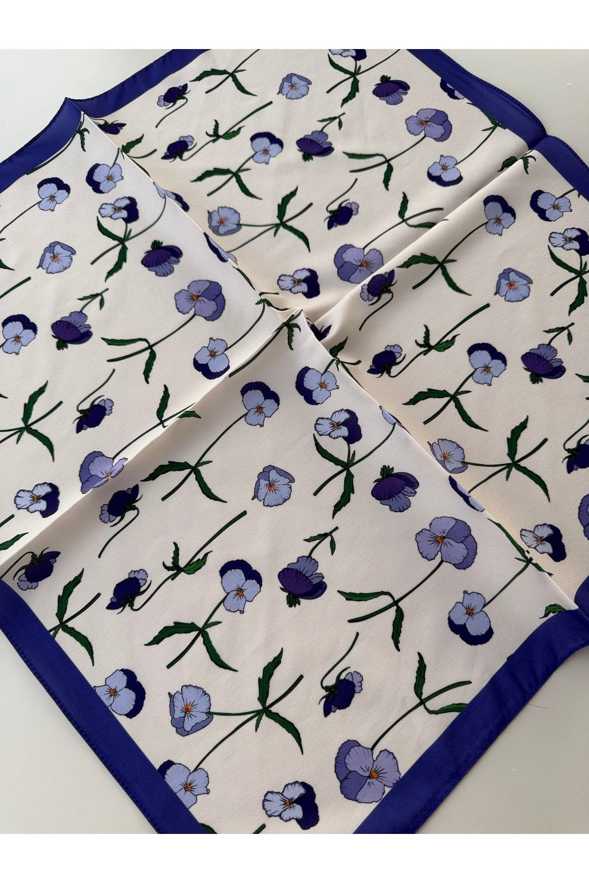 Desenli Renkli Fular Bandana 50x50 Kadın Giyim Aksesuar