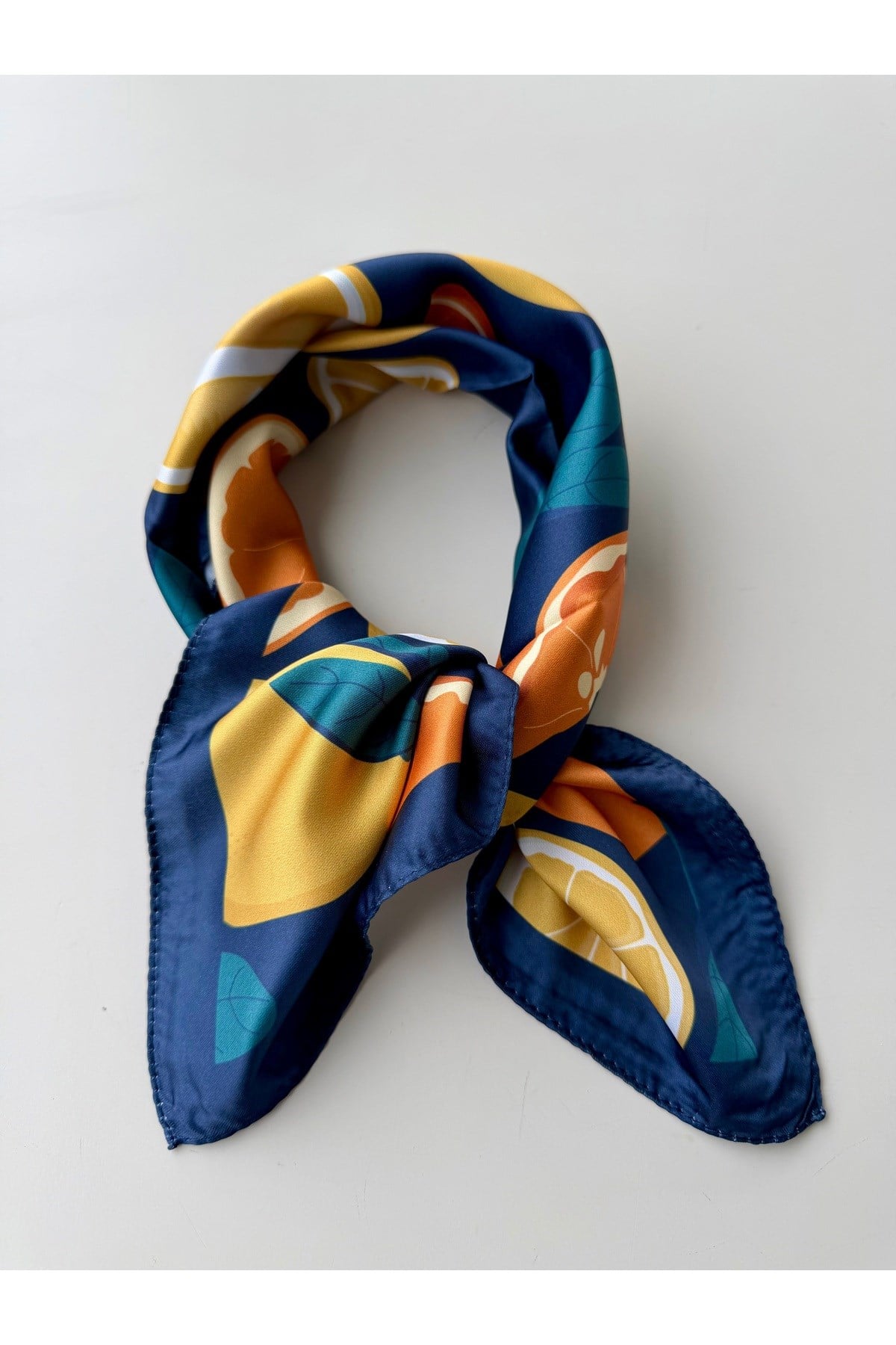 Desenli Renkli Fular Bandana 50x50 Kadın Giyim Aksesuar