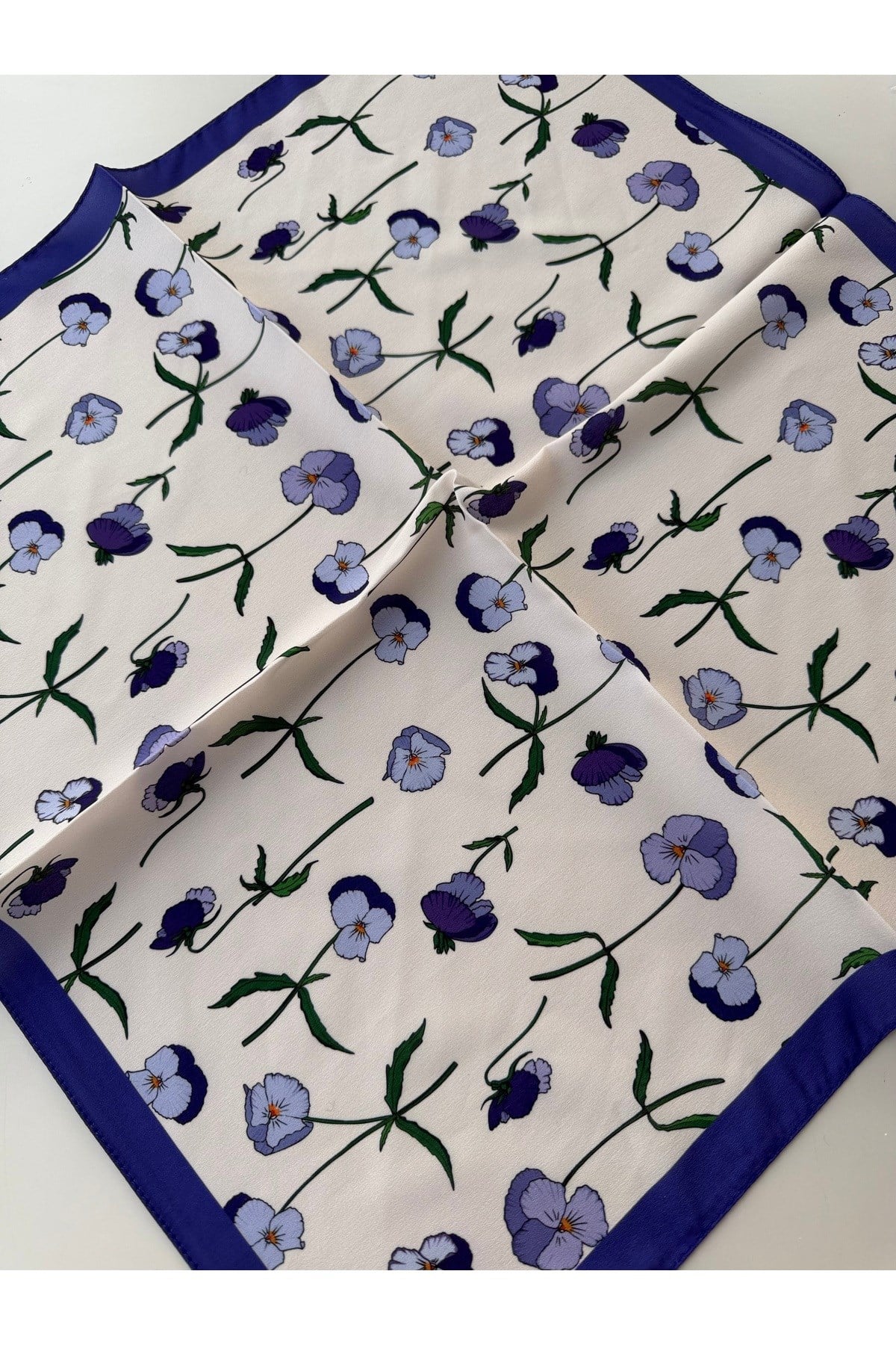 Desenli Renkli Fular Bandana 50x50 Kadın Giyim Aksesuar
