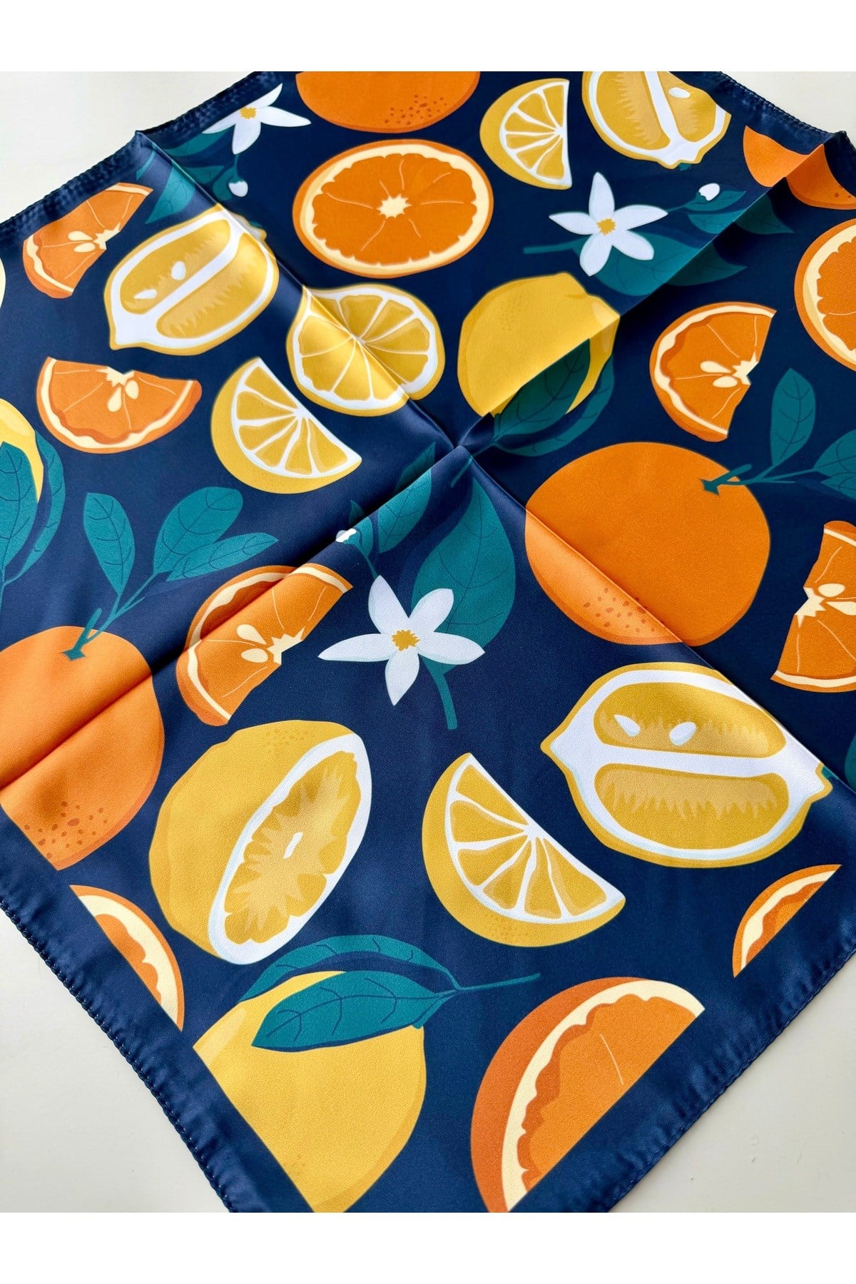 Desenli Renkli Fular Bandana 50x50 Kadın Giyim Aksesuar