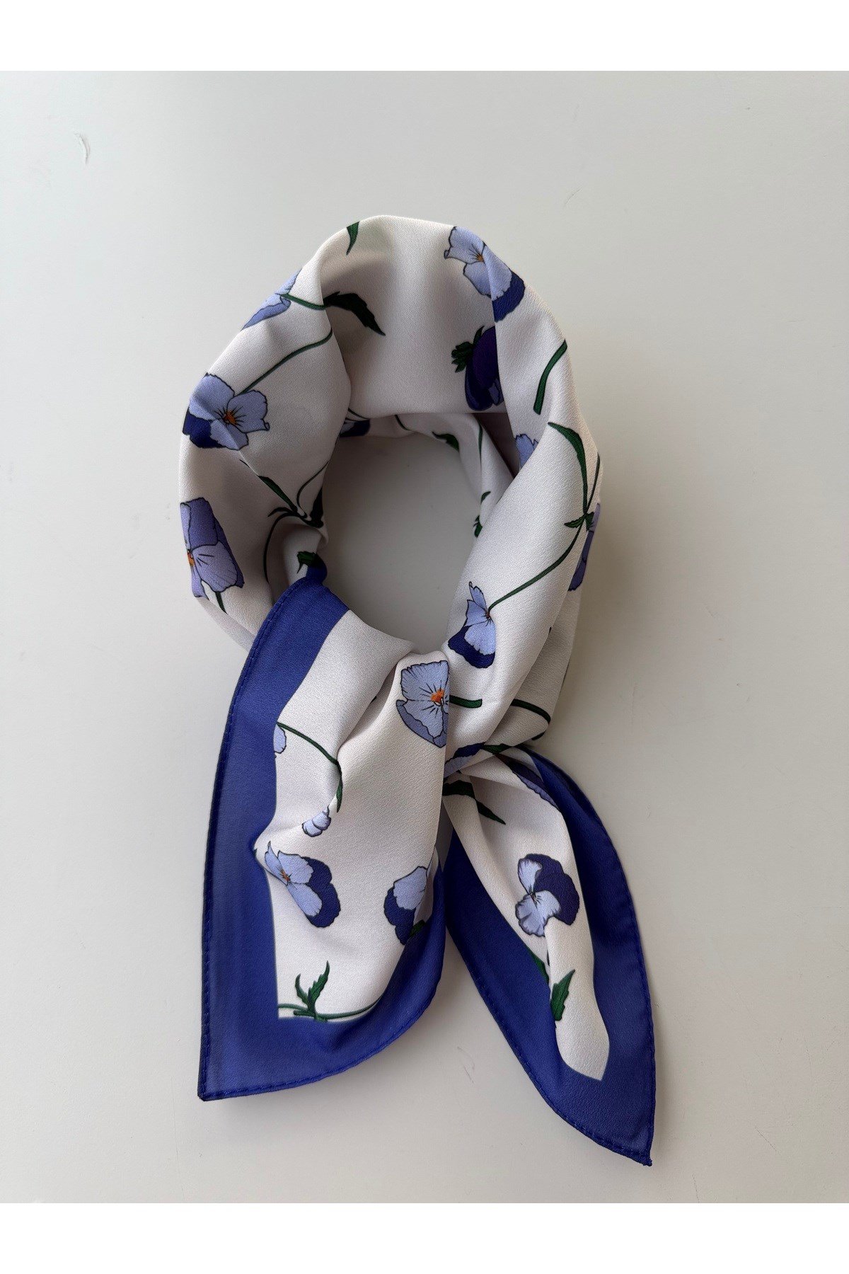 Desenli Renkli Fular Bandana 50x50 Kadın Giyim Aksesuar