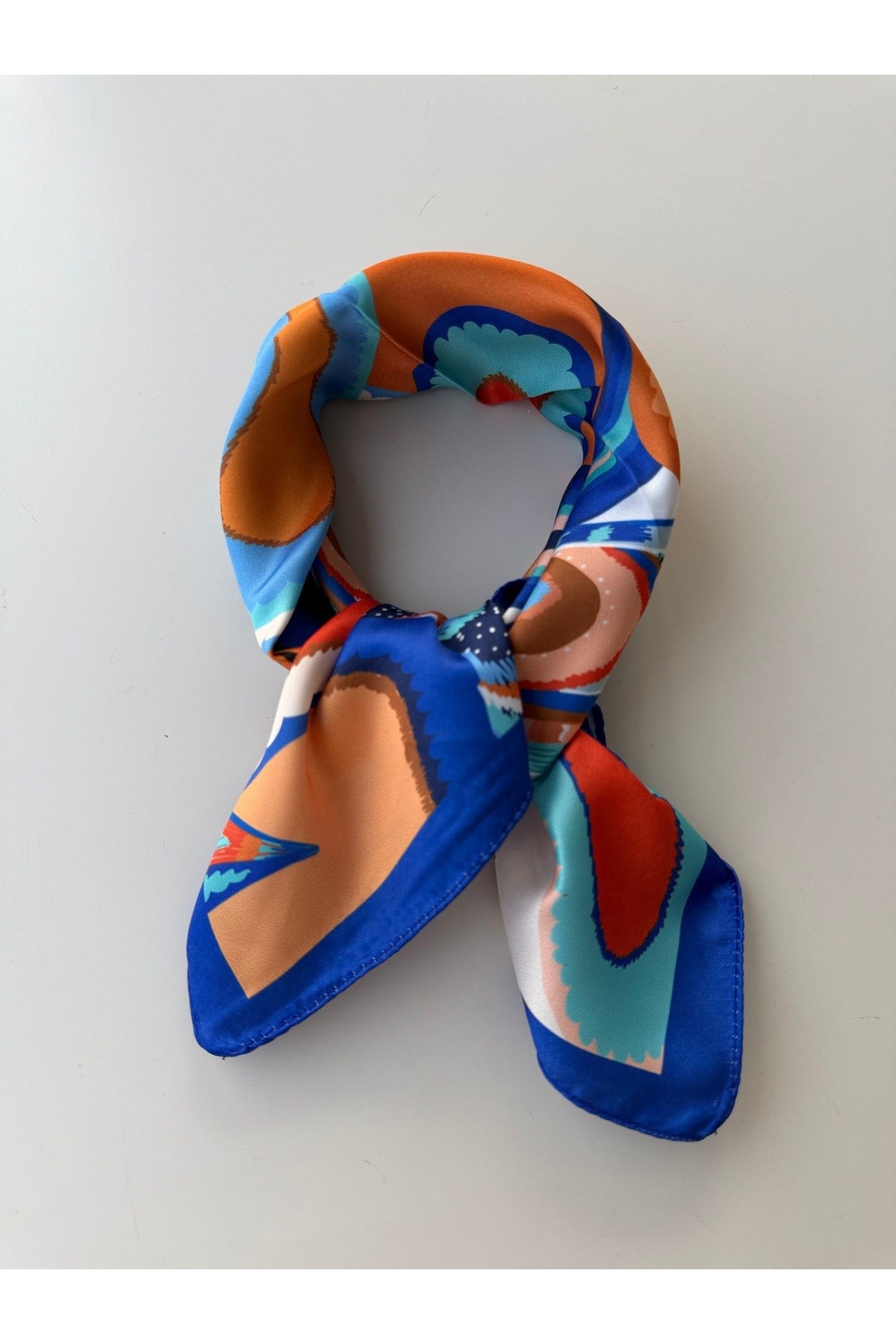 Desenli Renkli Fular Bandana 50x50 Kadın Giyim Aksesuar