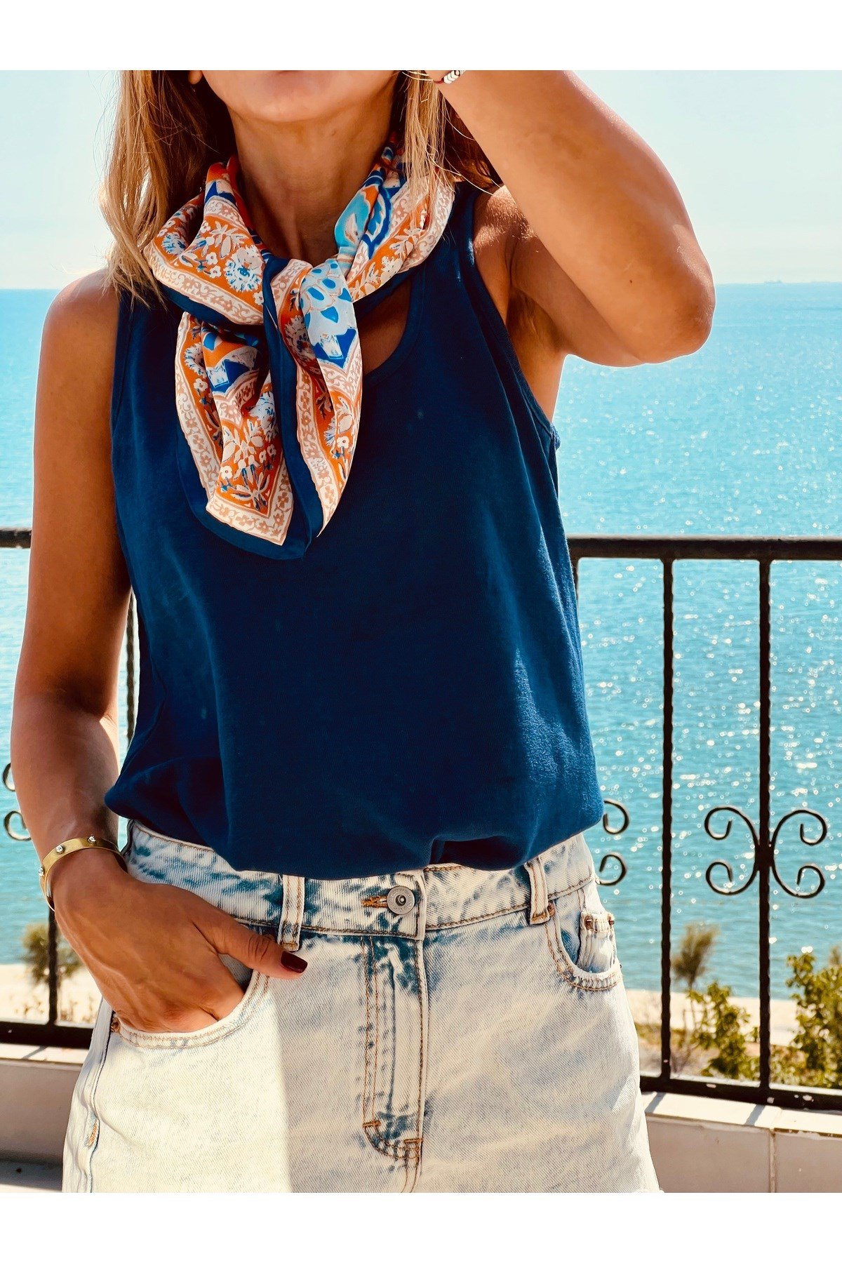ipek saten fular bandana
