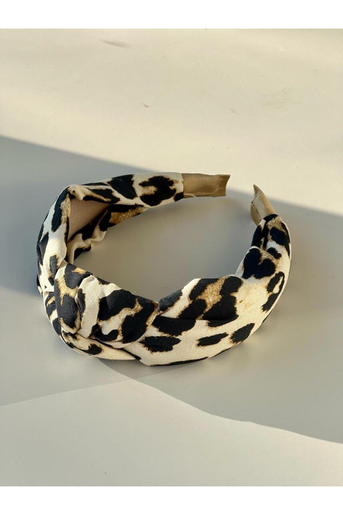 Leopar Desen Düğümlü Taç