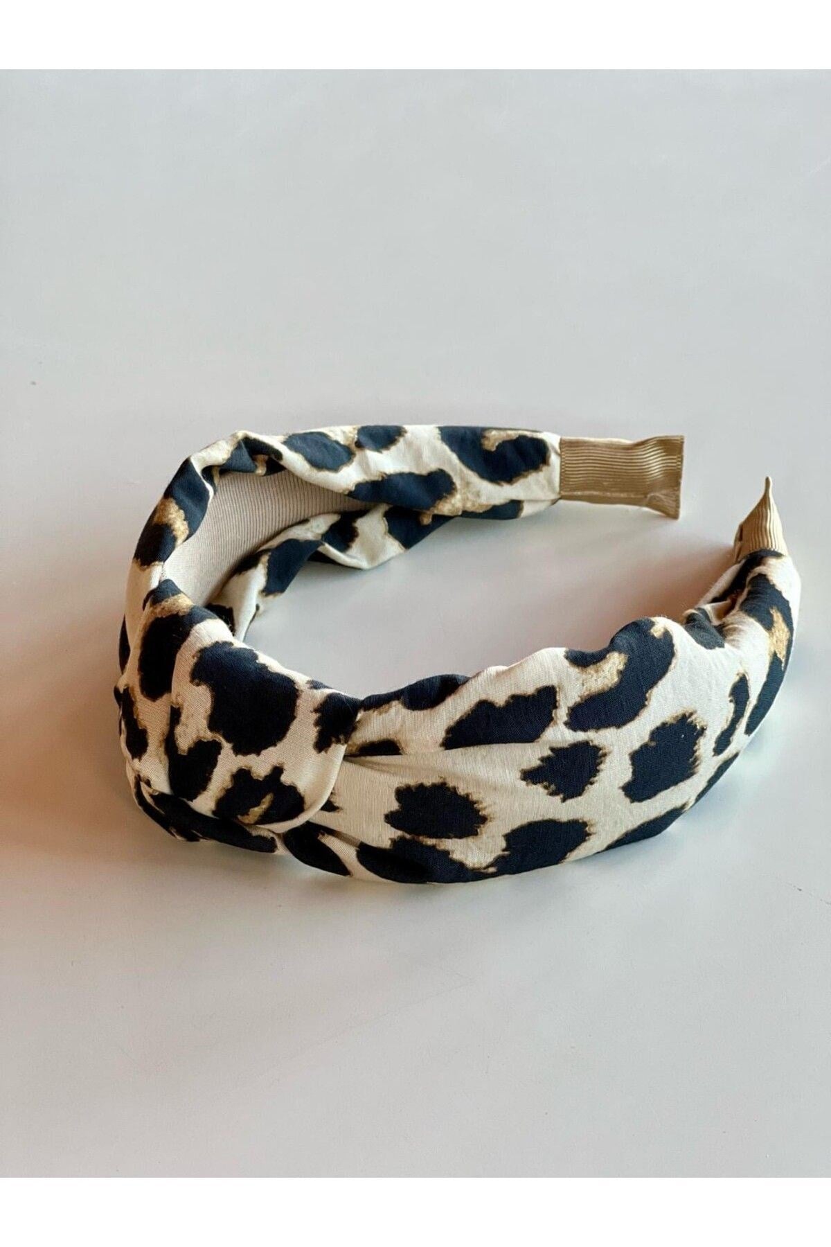 Leopar Desen Düğümlü Taç