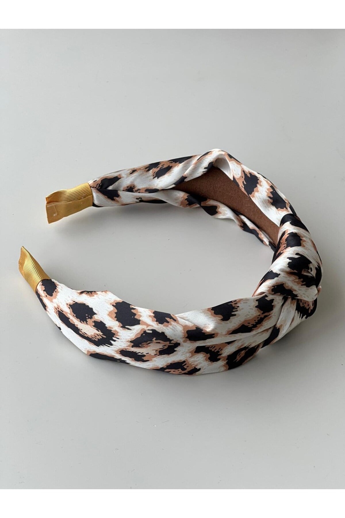 Leopar Desenli kumaş Düğümlü Taç
