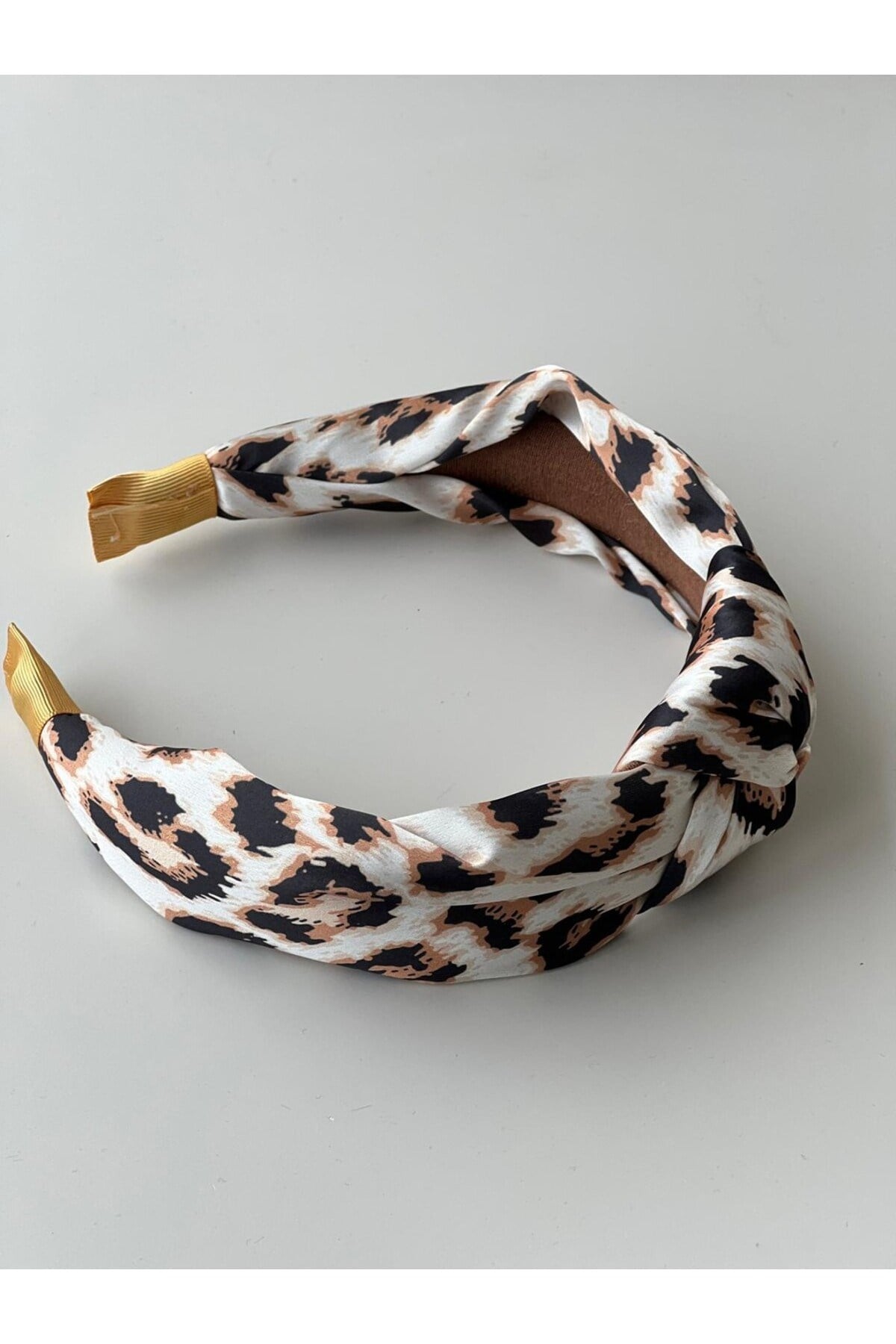 Leopar Desenli kumaş Düğümlü Taç