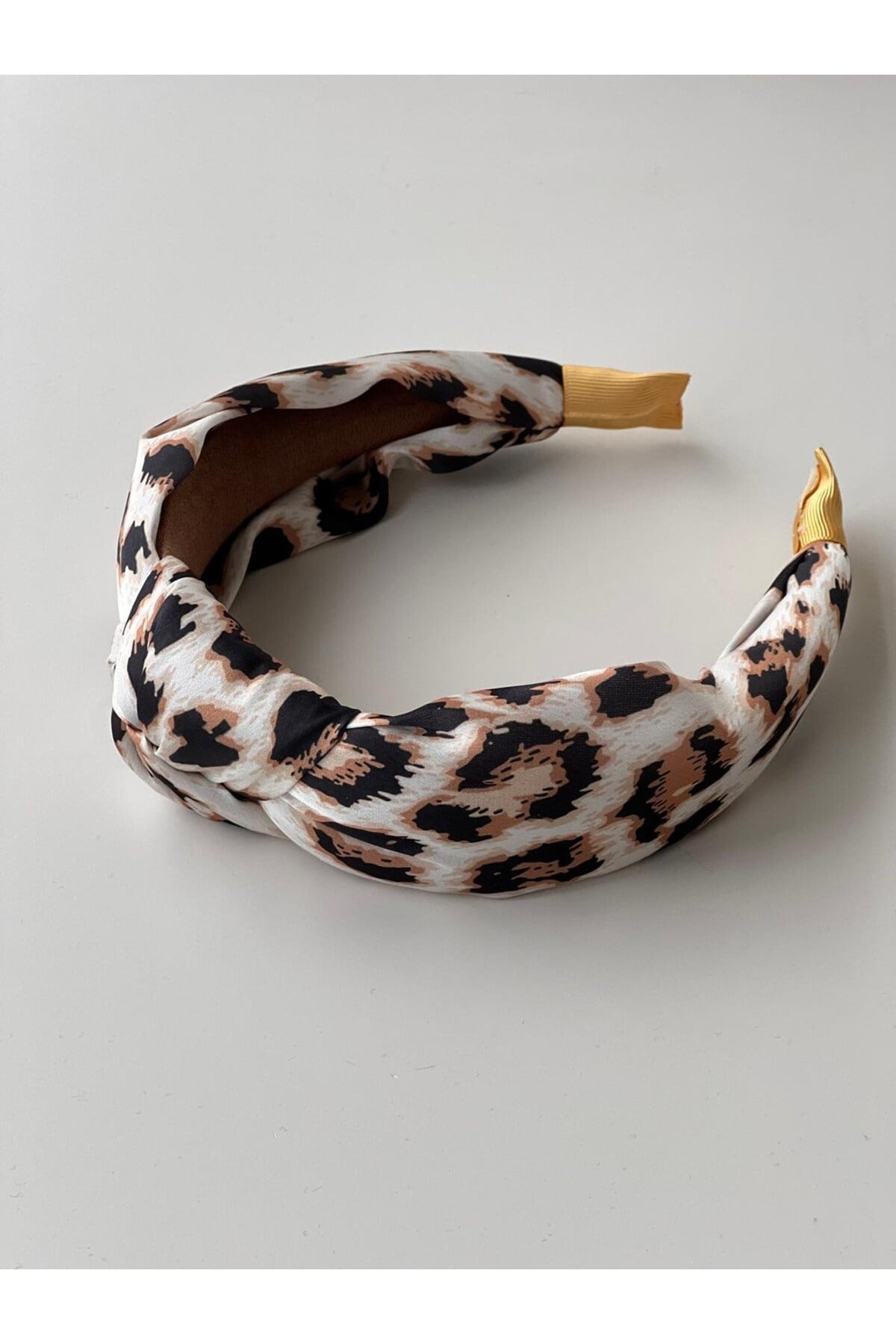 Leopar Desenli kumaş Düğümlü Taç