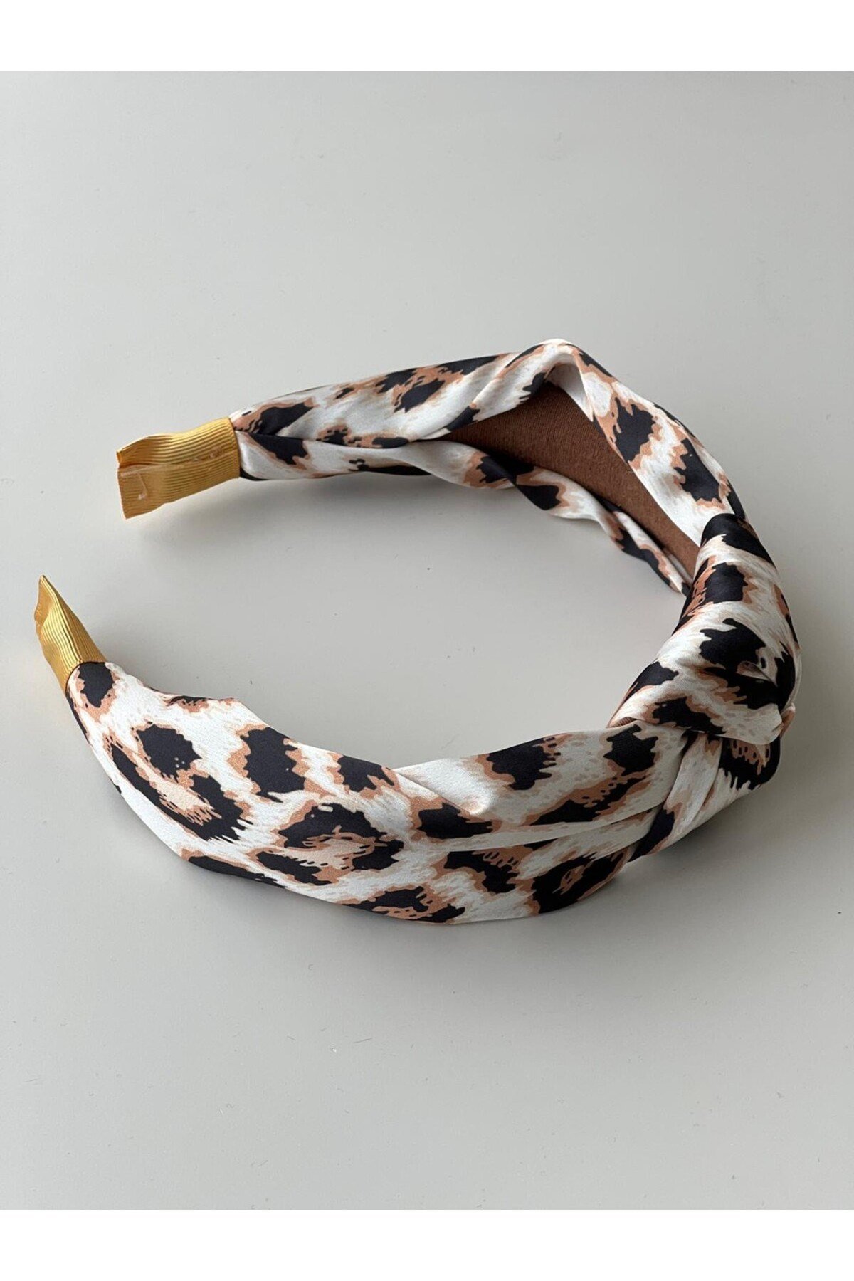 Leopar Desenli kumaş Düğümlü Taç