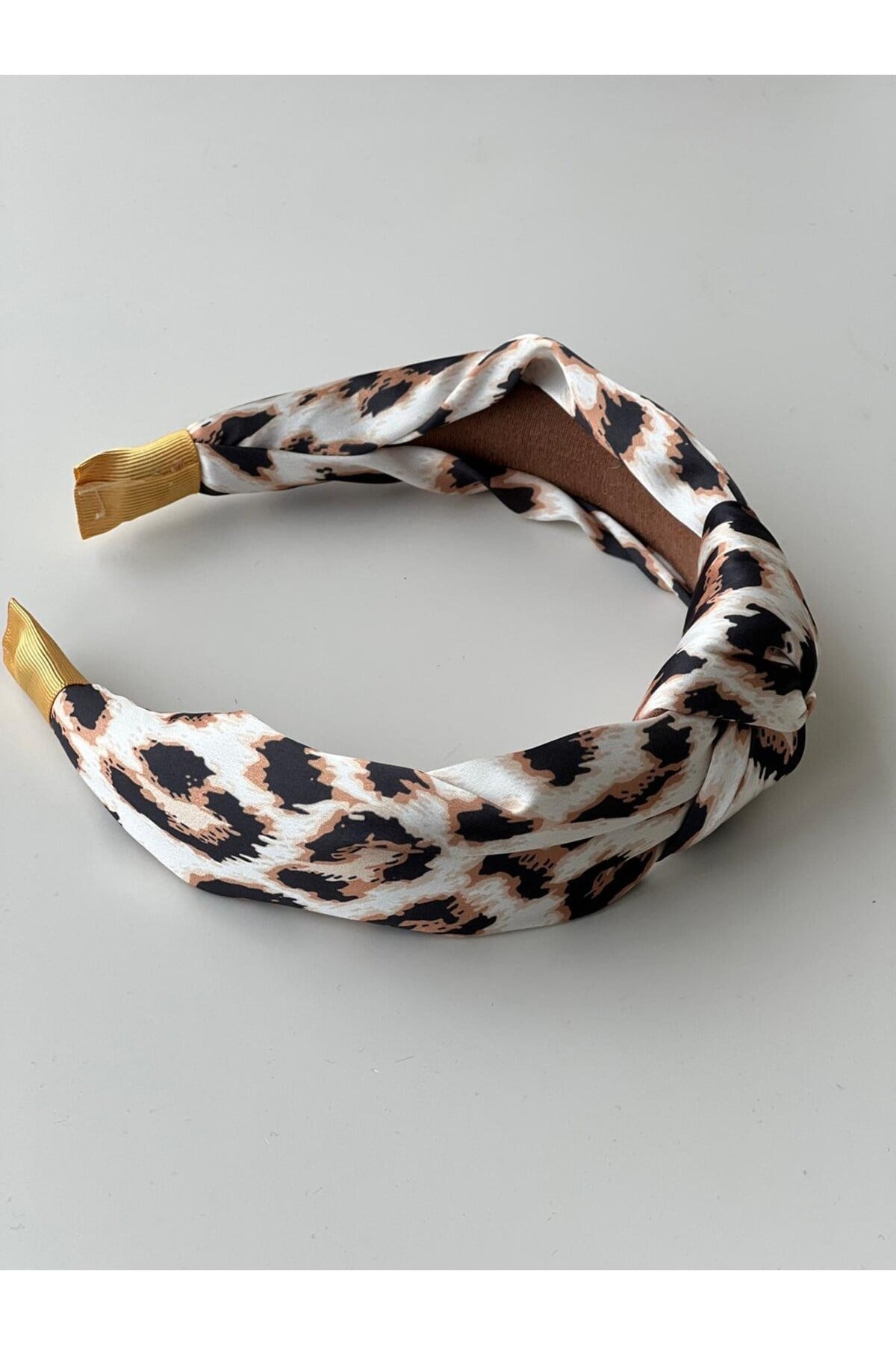 Leopar Desenli kumaş Düğümlü Taç