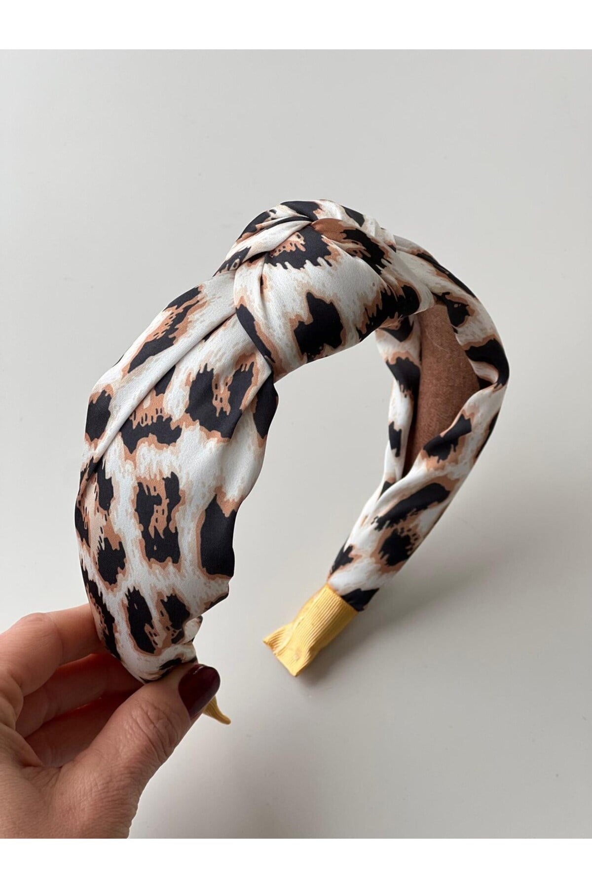 Leopar Desenli kumaş Düğümlü Taç