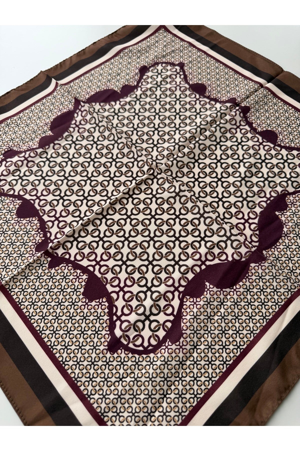 Renkli Desenli Fular Bandana 70x70cm Kadın Giyim Aksesuar